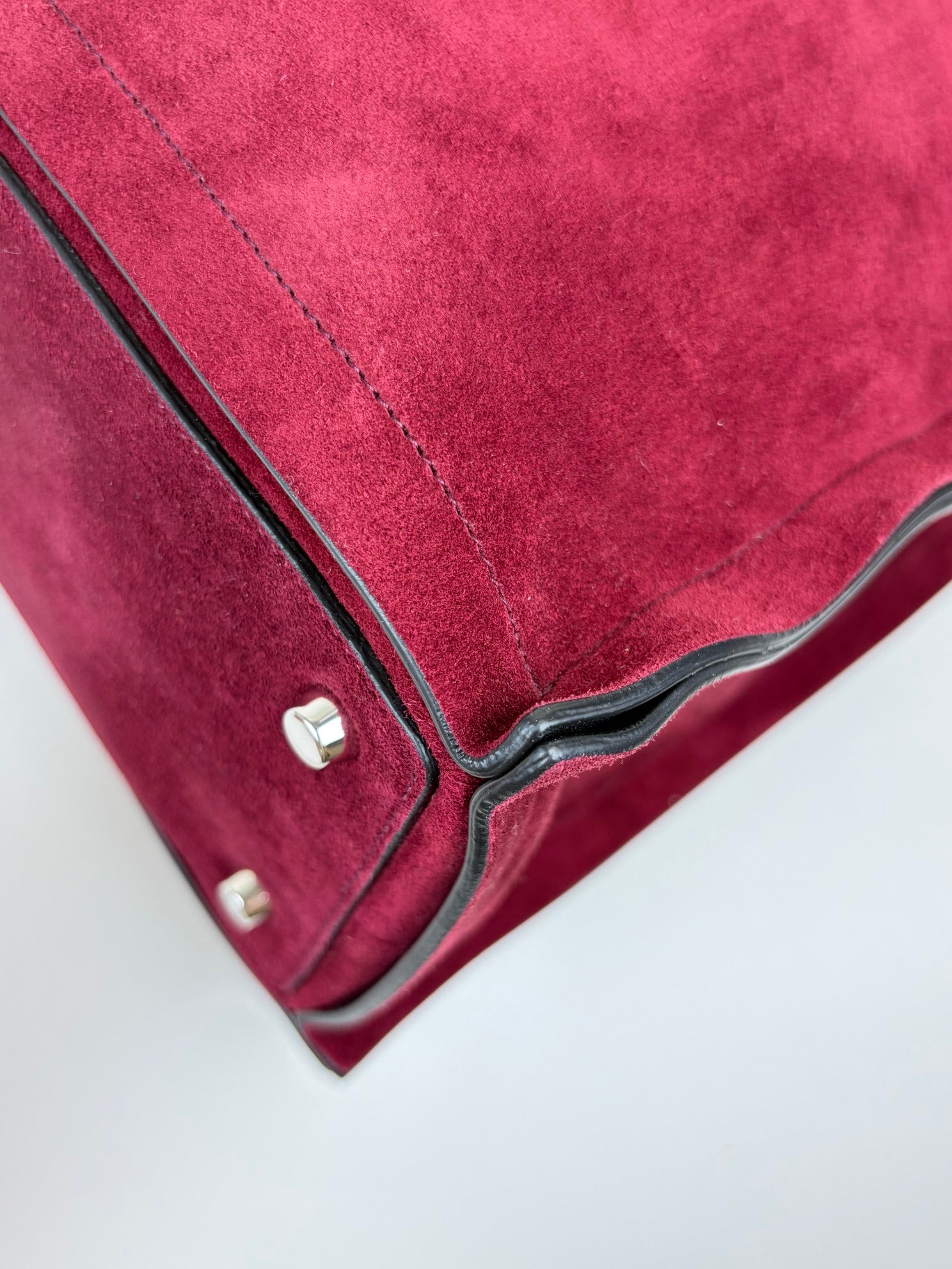 Dior Burgandy suede diorissimo large tote bag