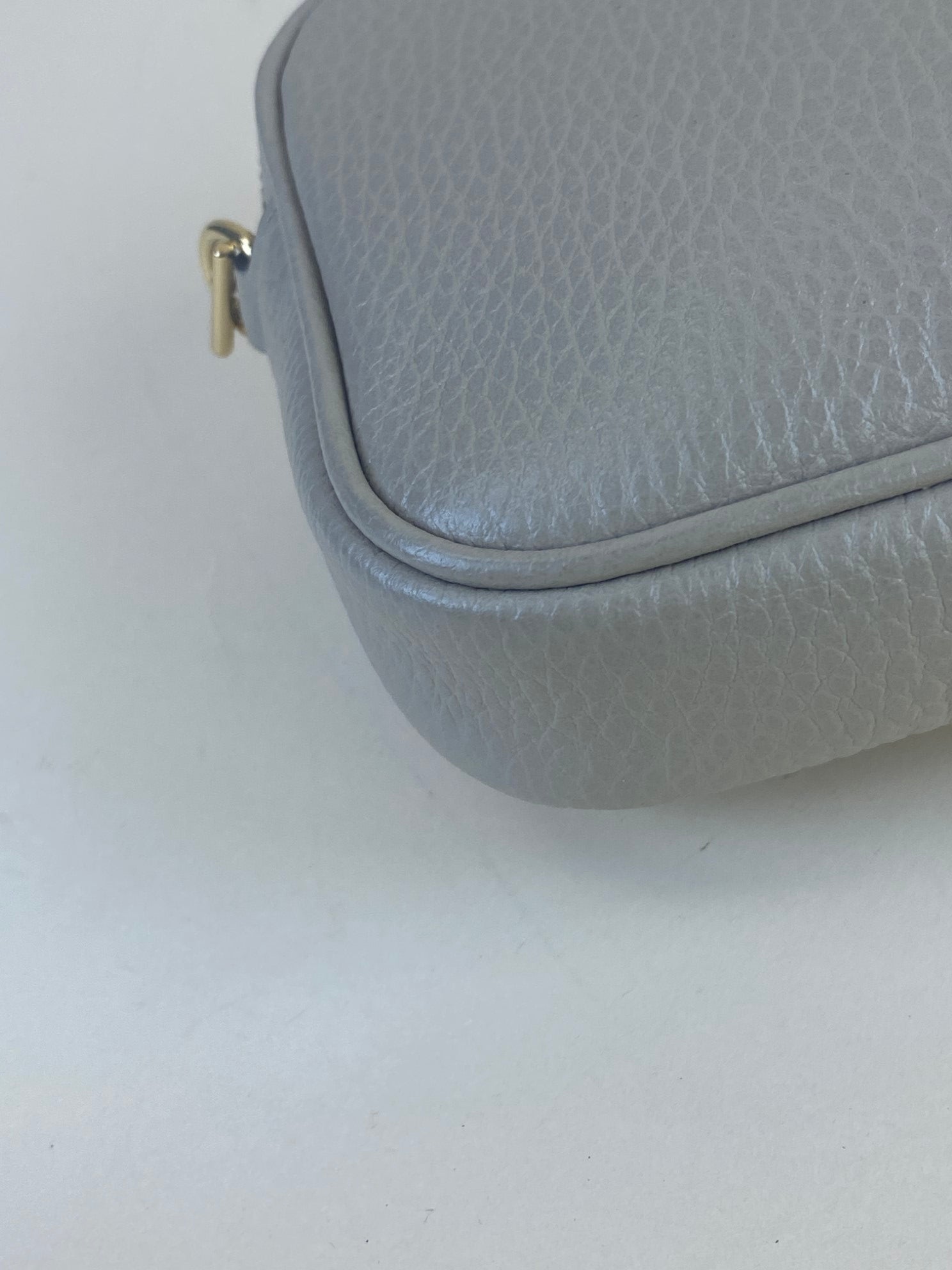 Gucci Beige GG Marmont Mini Camera Bag with Chain