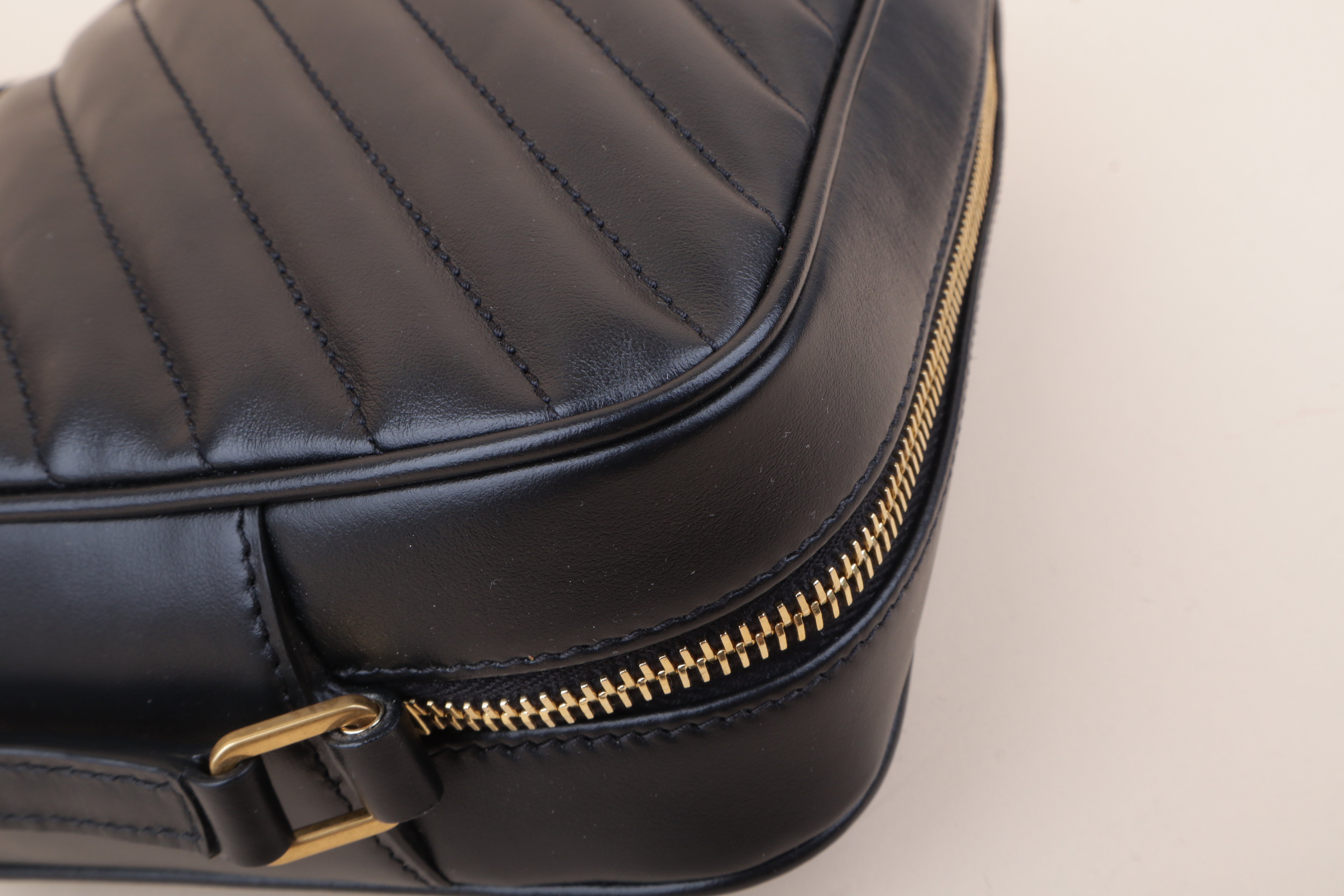 YSL Black Lou Camera Crossbody Bag