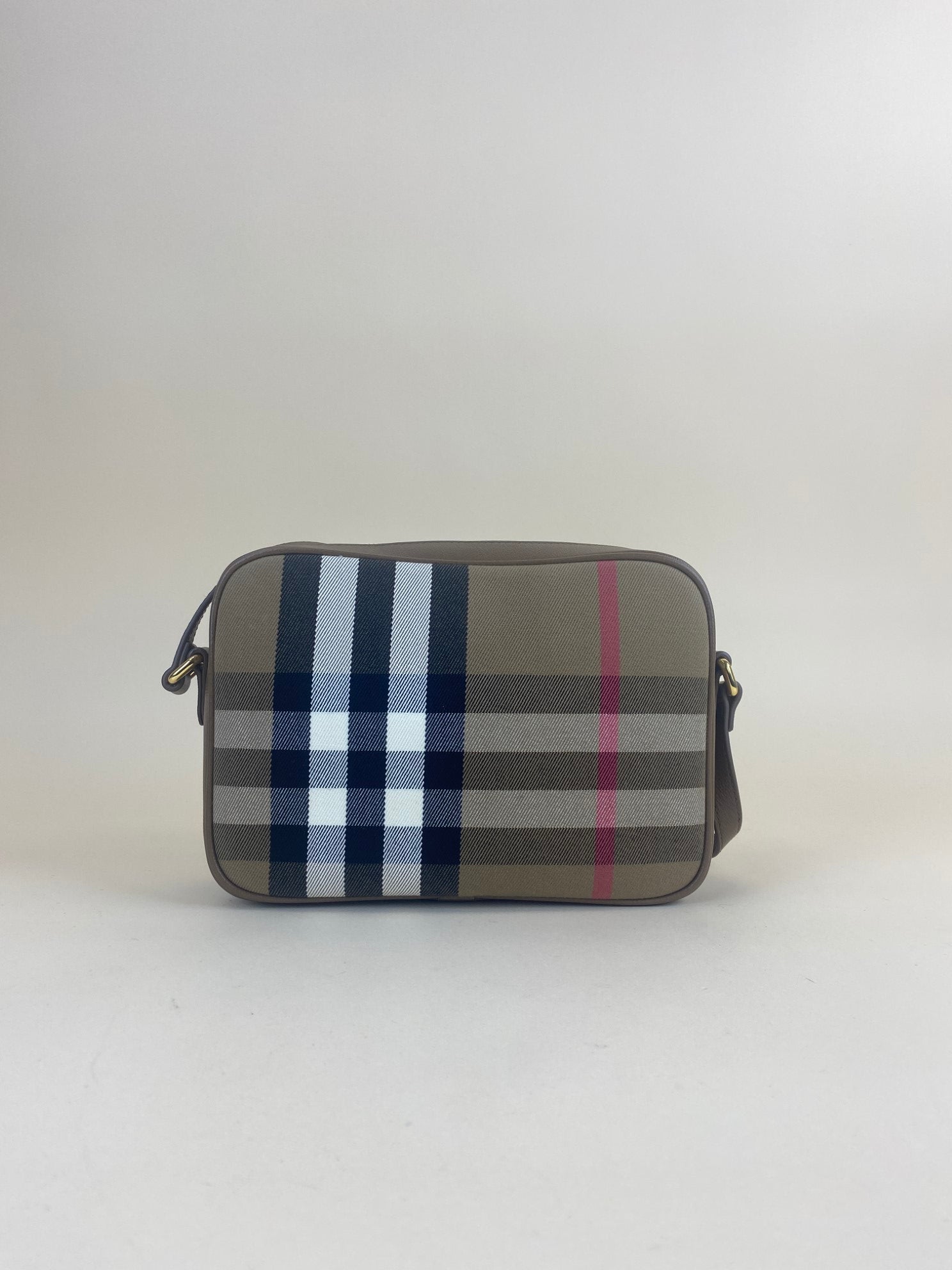 Burberry Earth House Check Medium Camera Bag