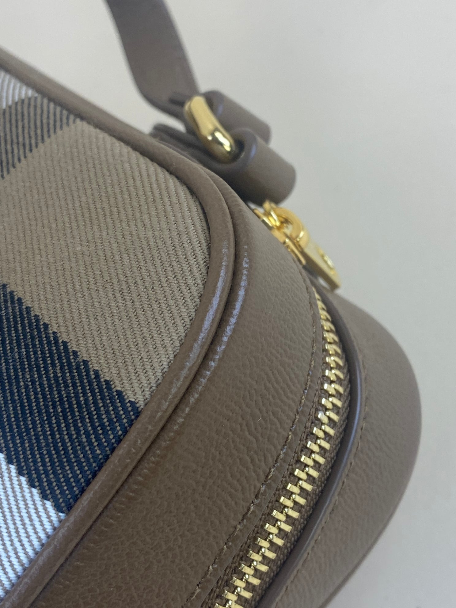 Burberry Earth House Check Medium Camera Bag