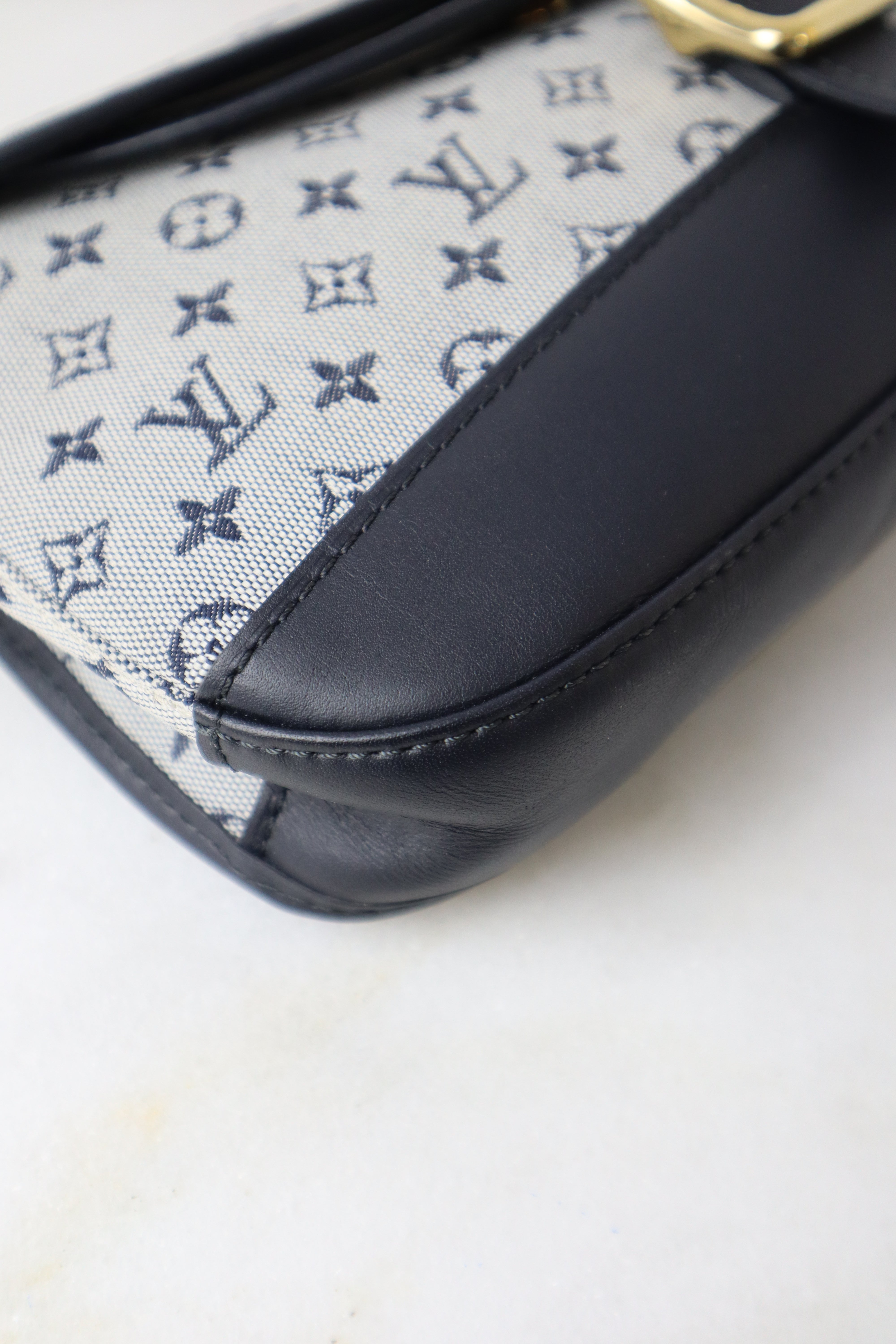 Louis Vuitton Blue Monogram Mini Lin Marjorie Shoulder Bag