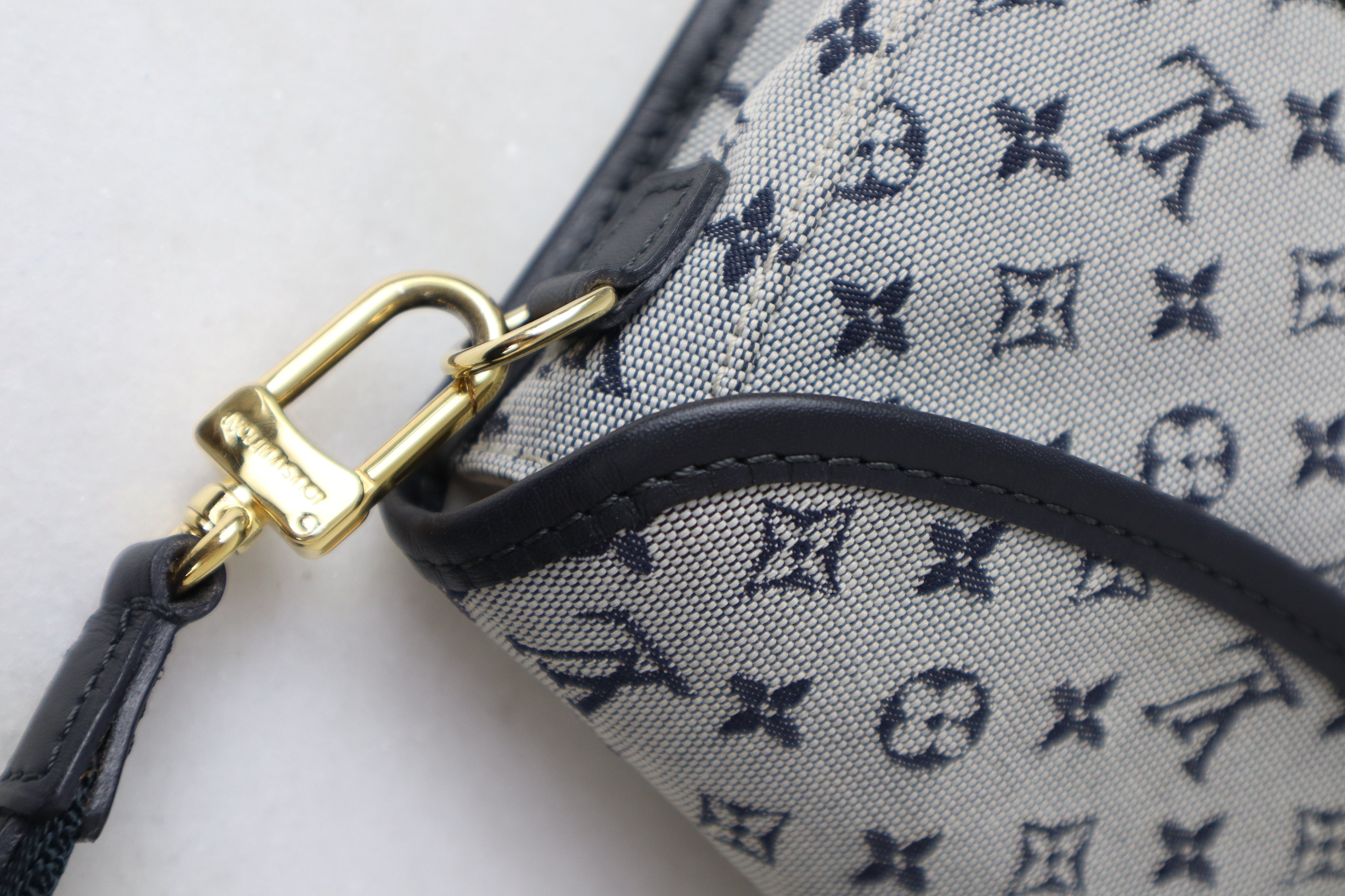 Louis Vuitton Blue Monogram Mini Lin Marjorie Shoulder Bag