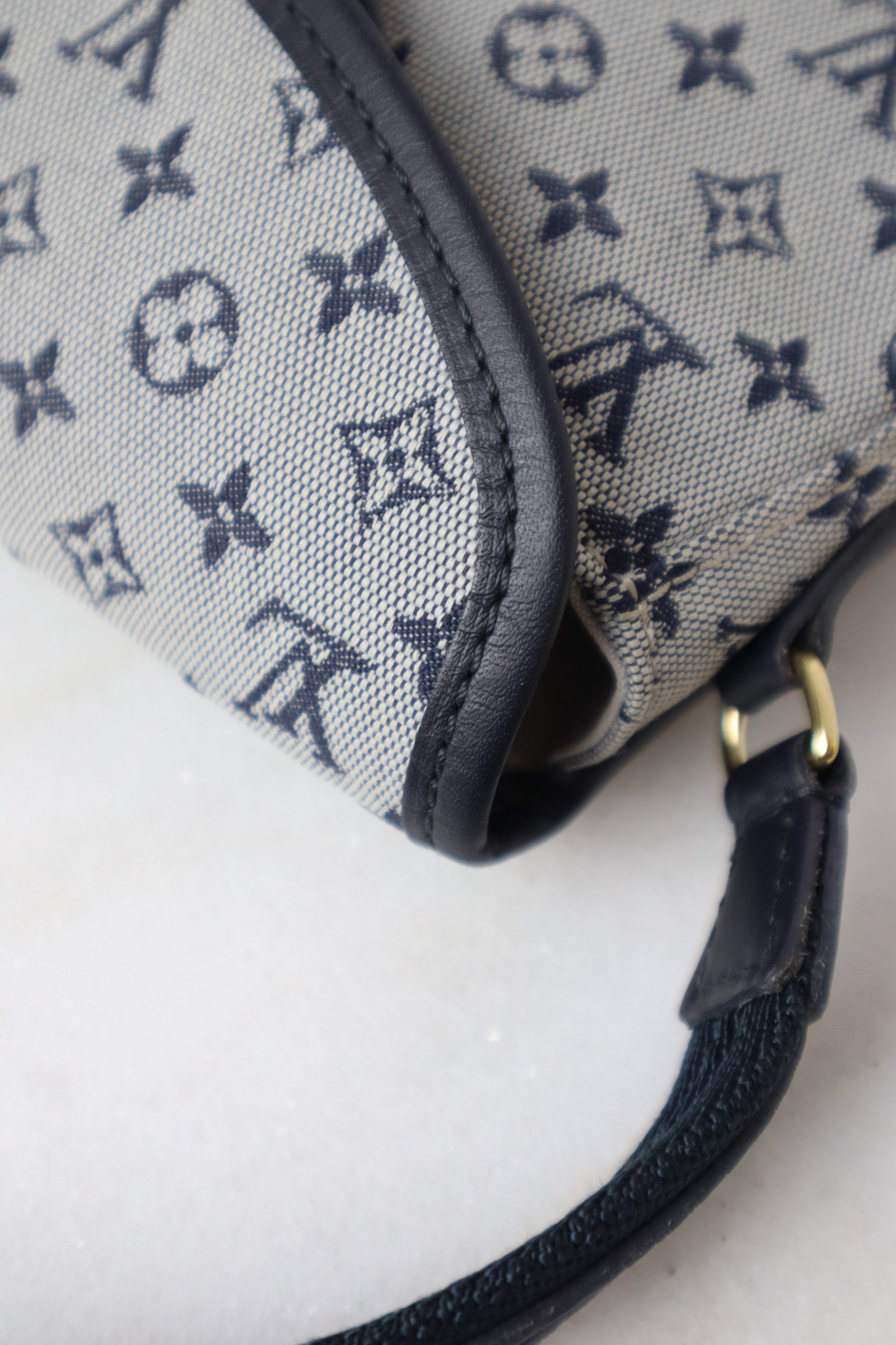 Louis Vuitton Blue Monogram Mini Lin Marjorie Shoulder Bag