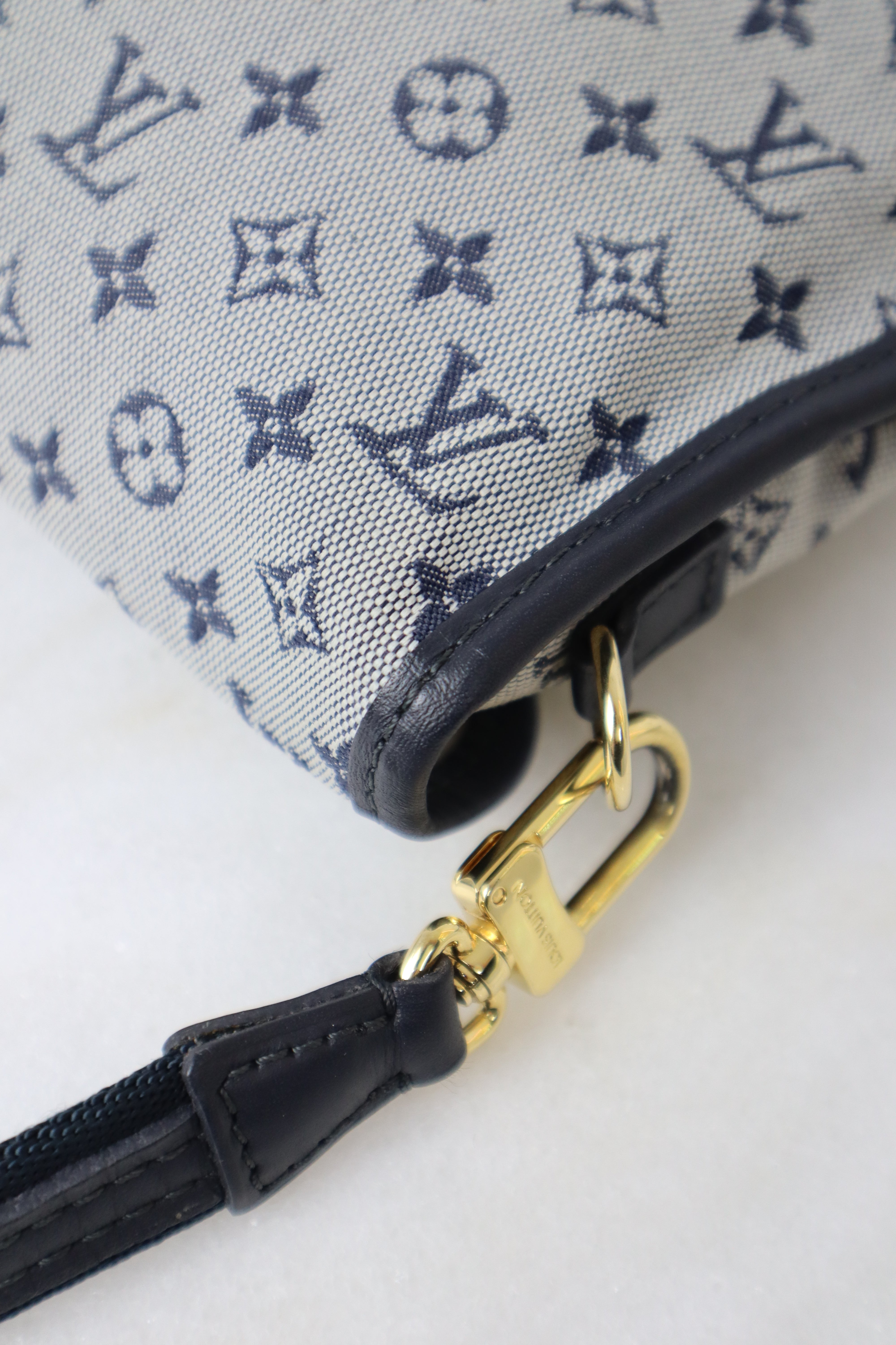 Louis Vuitton Blue Monogram Mini Lin Marjorie Shoulder Bag