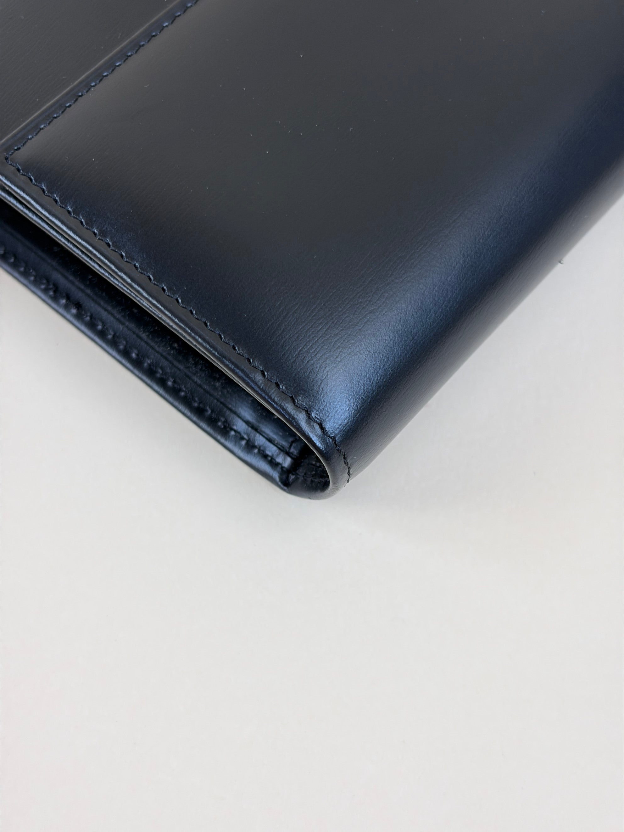 Cartier black panther long flap wallet trifold