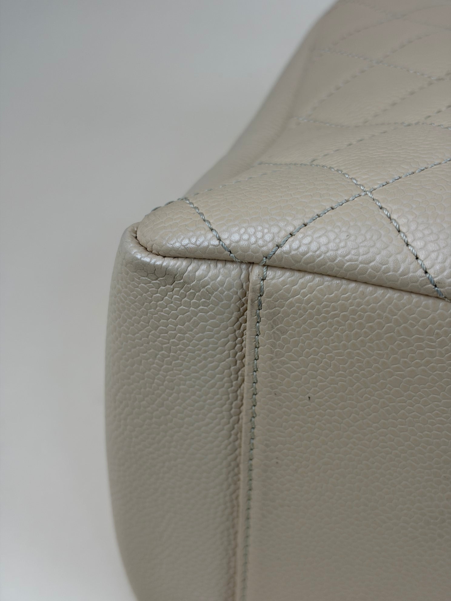 Chanel Beige Quilted Grand Shopping Bag