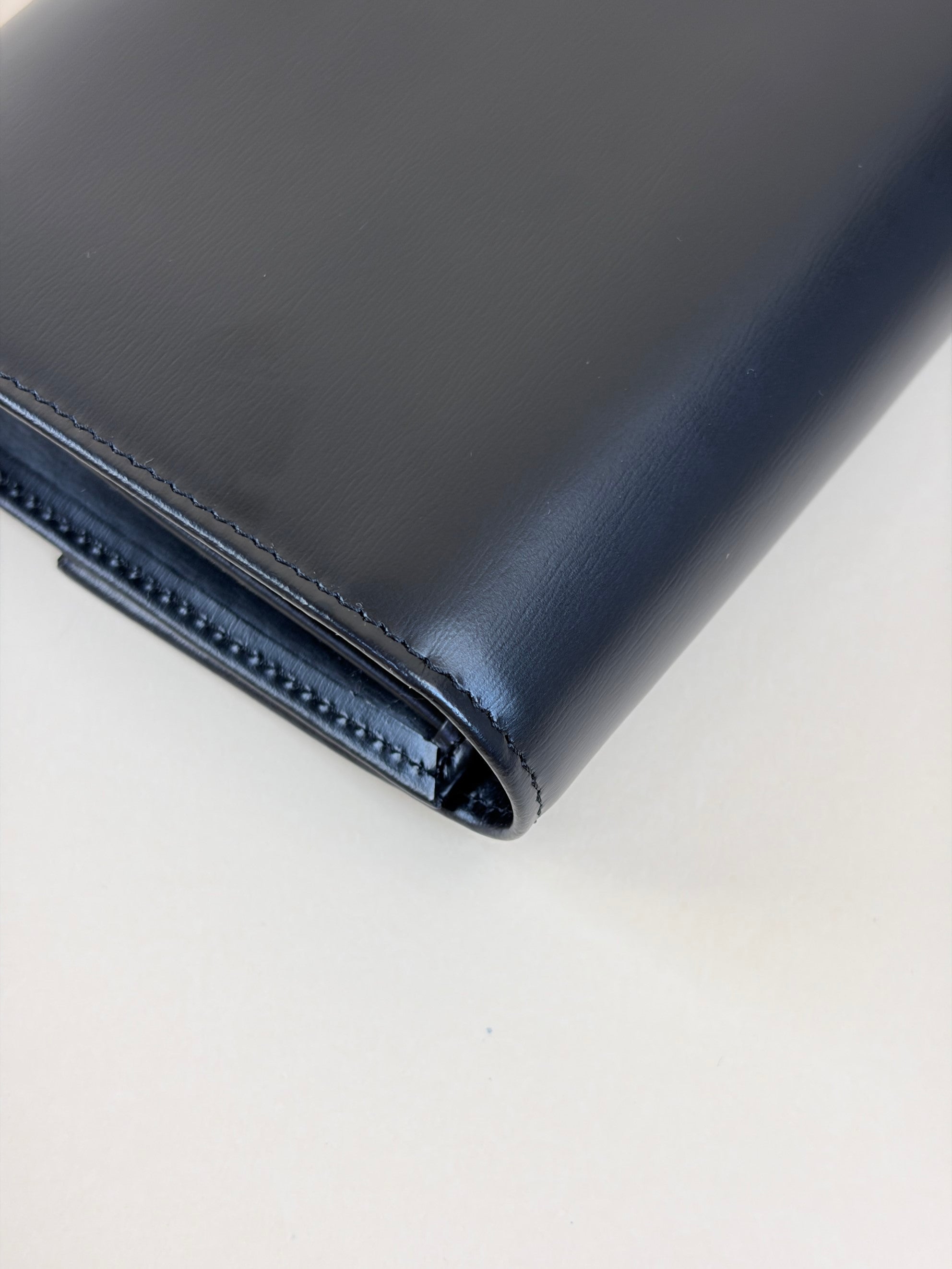 Cartier black panther long flap wallet trifold