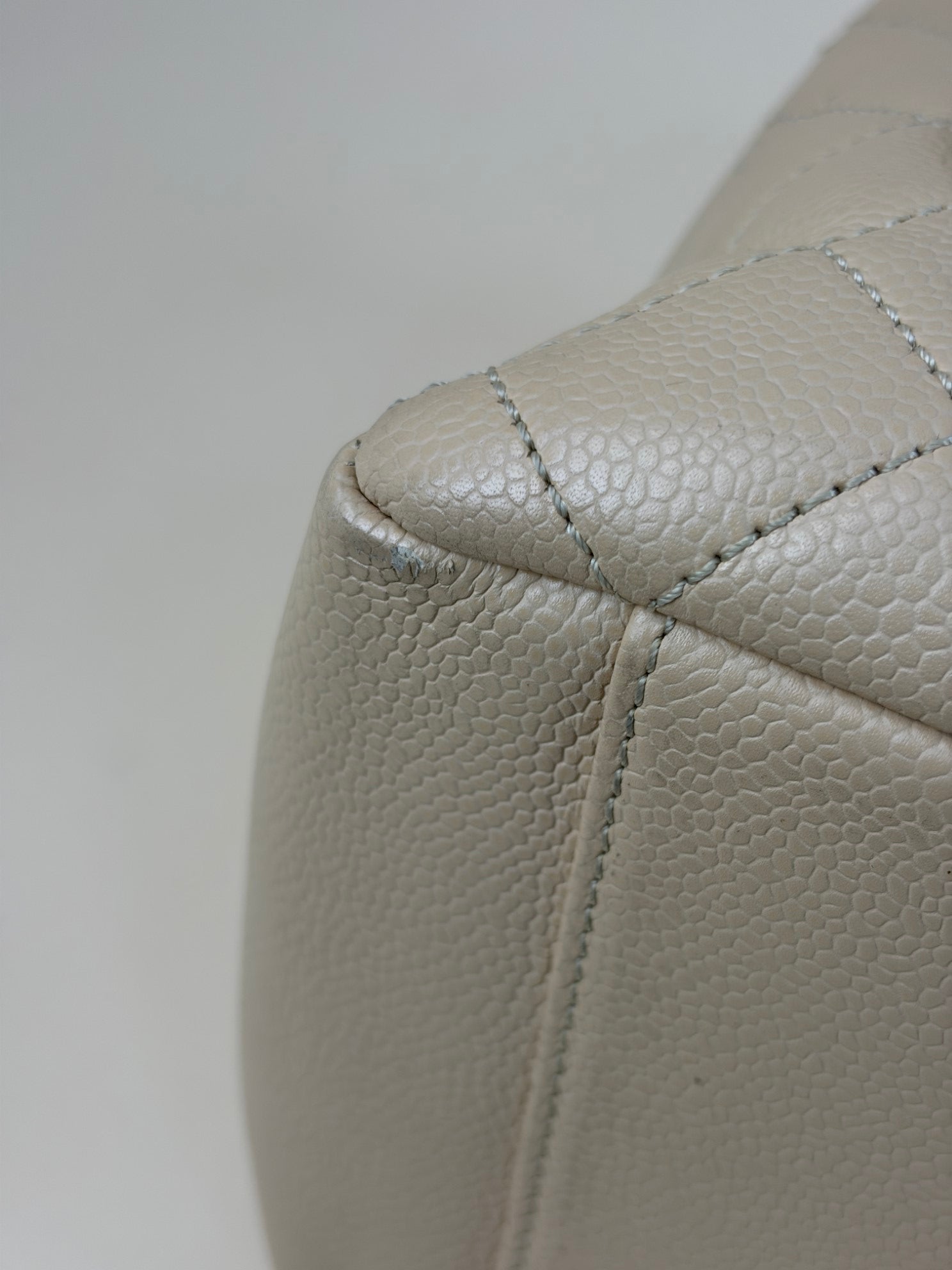 Chanel Beige Quilted Grand Shopping Bag