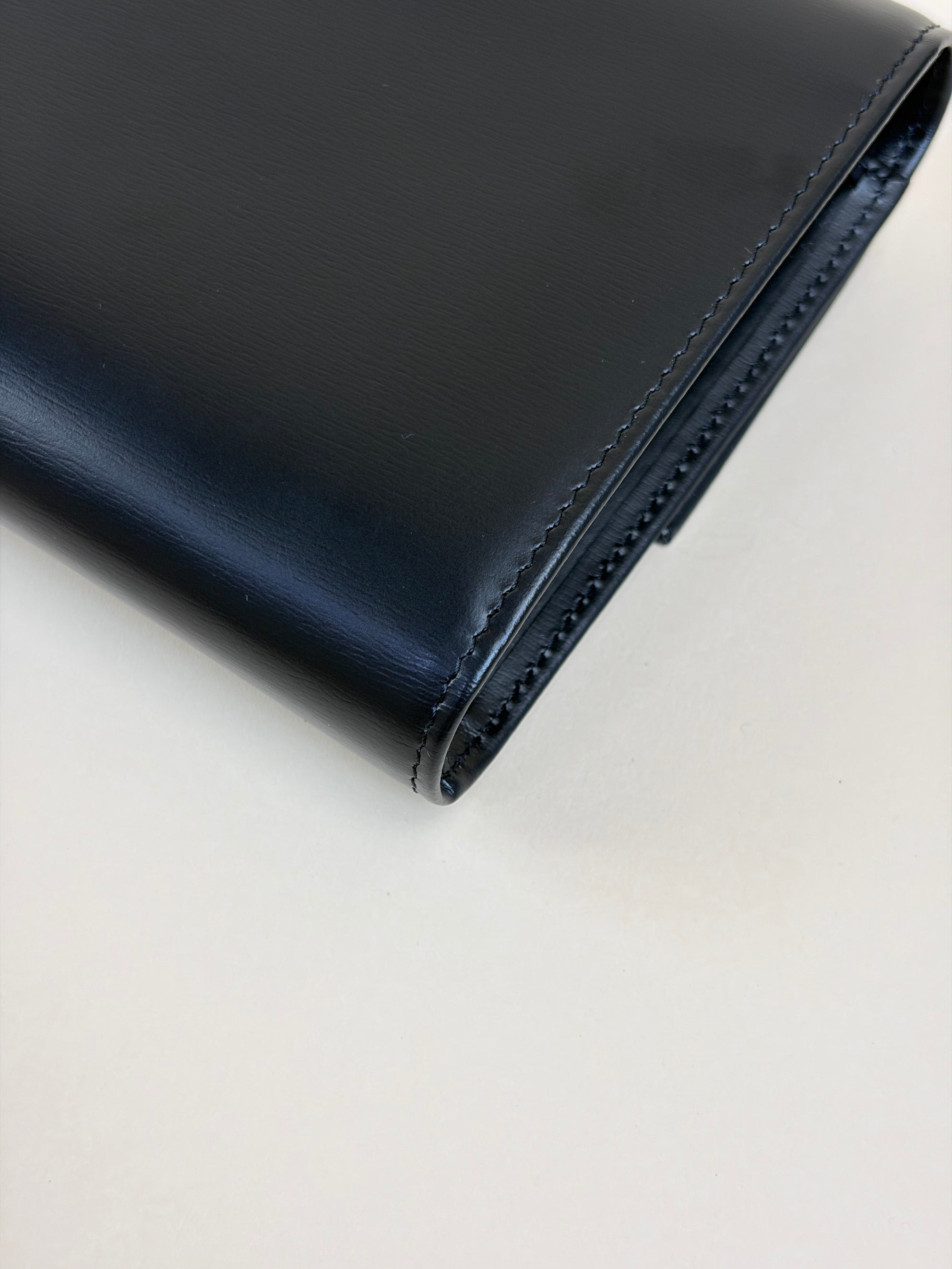 Cartier black panther long flap wallet trifold