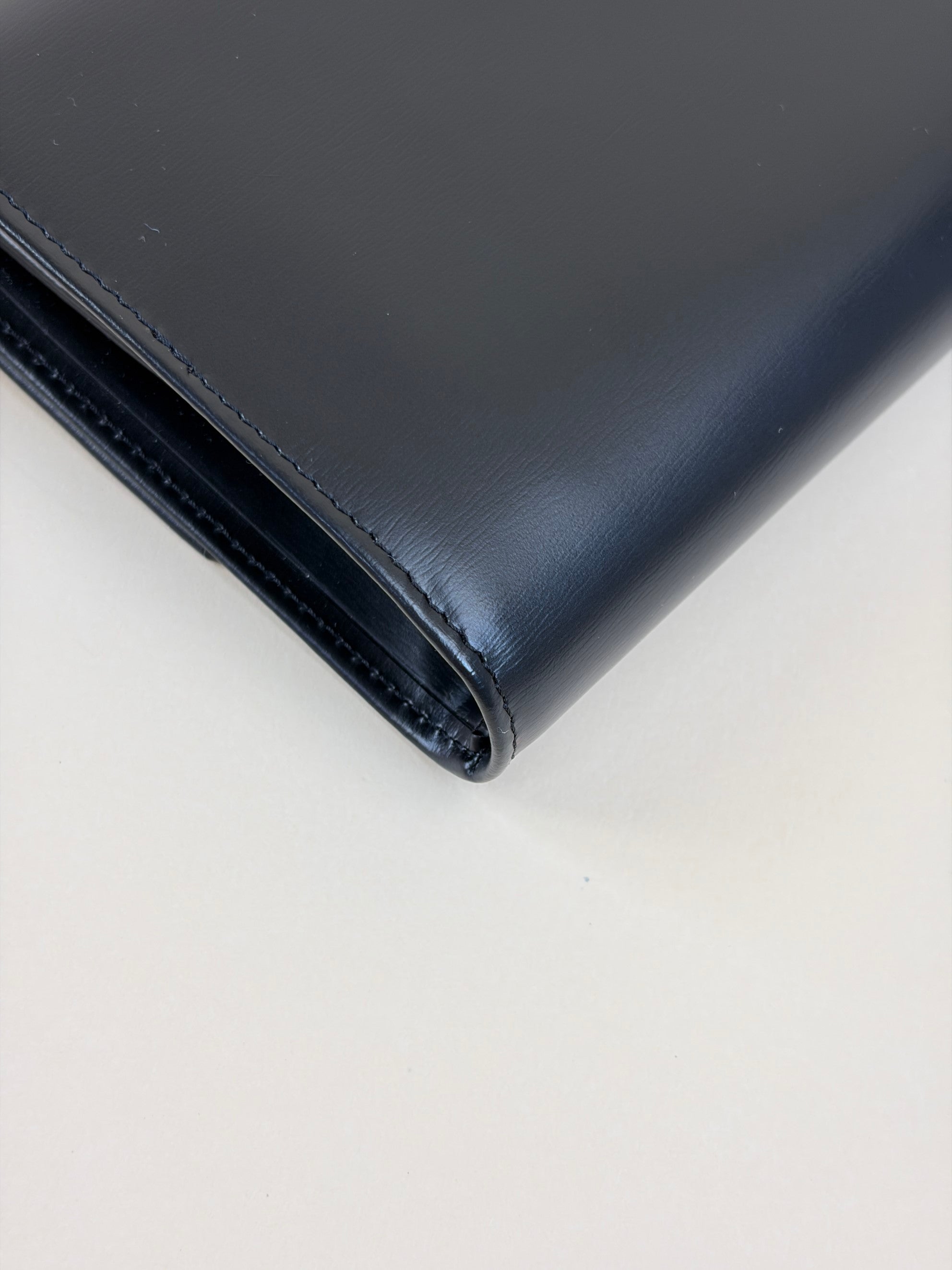 Cartier black panther long flap wallet trifold