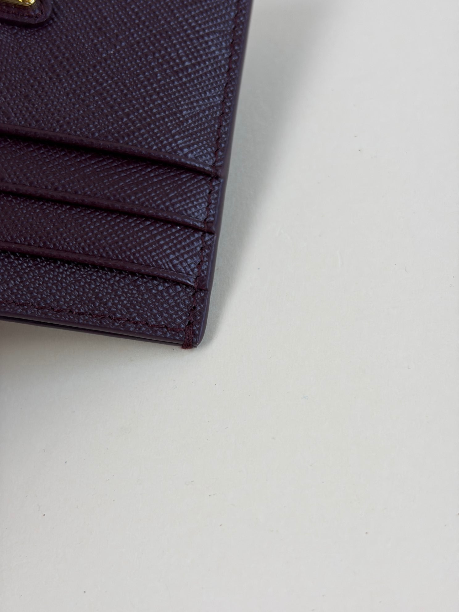 Prada Burgundy Card Holder