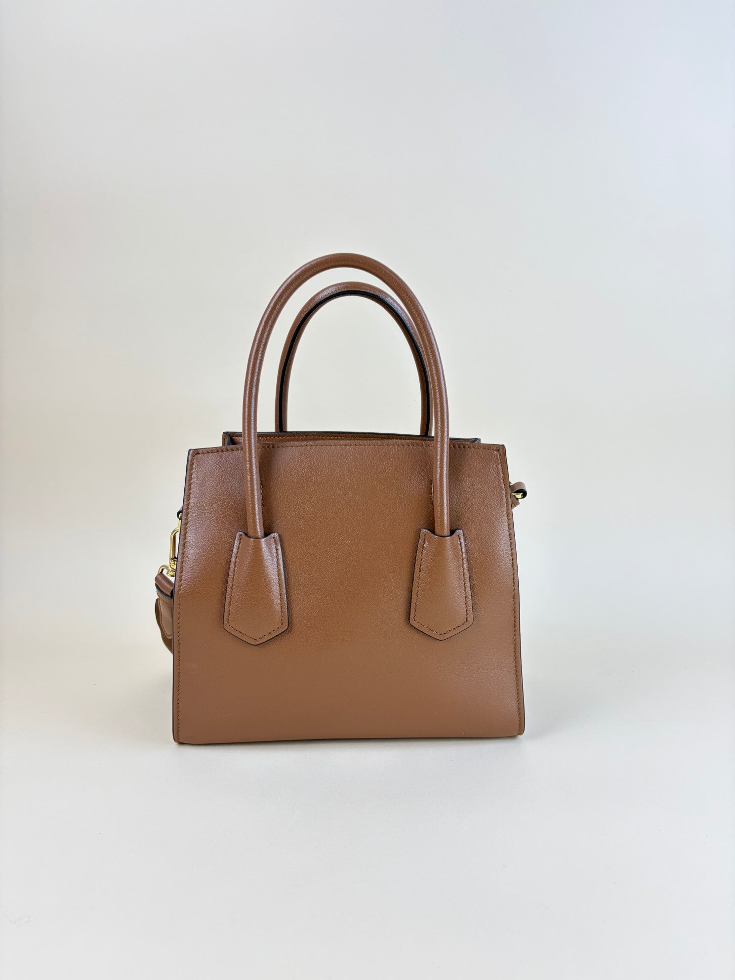 Prada Camel Limited Twin Pocket Small Tote Bag