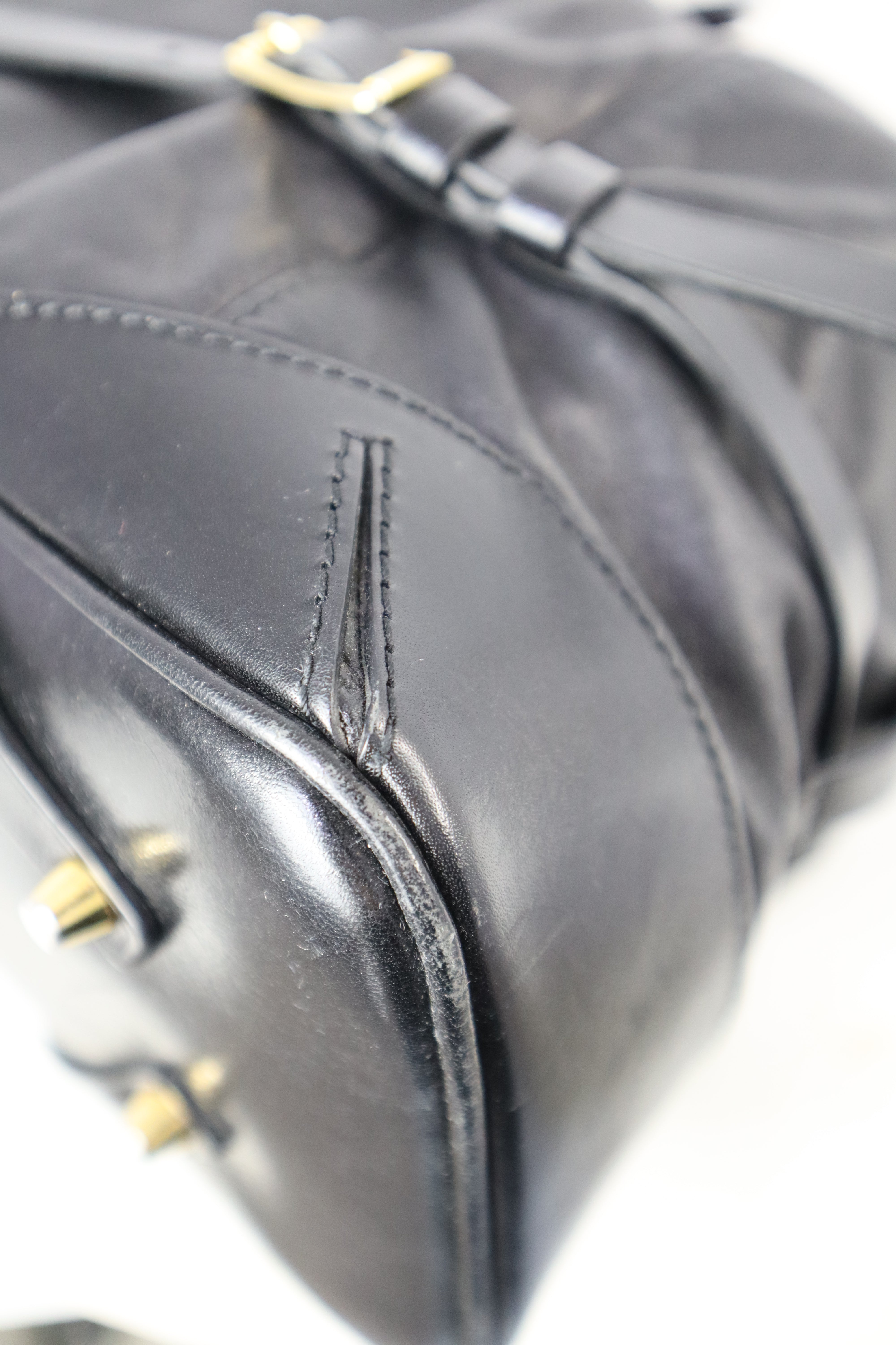 Burberry Black Bridle Lynn Large Top Handle Bag