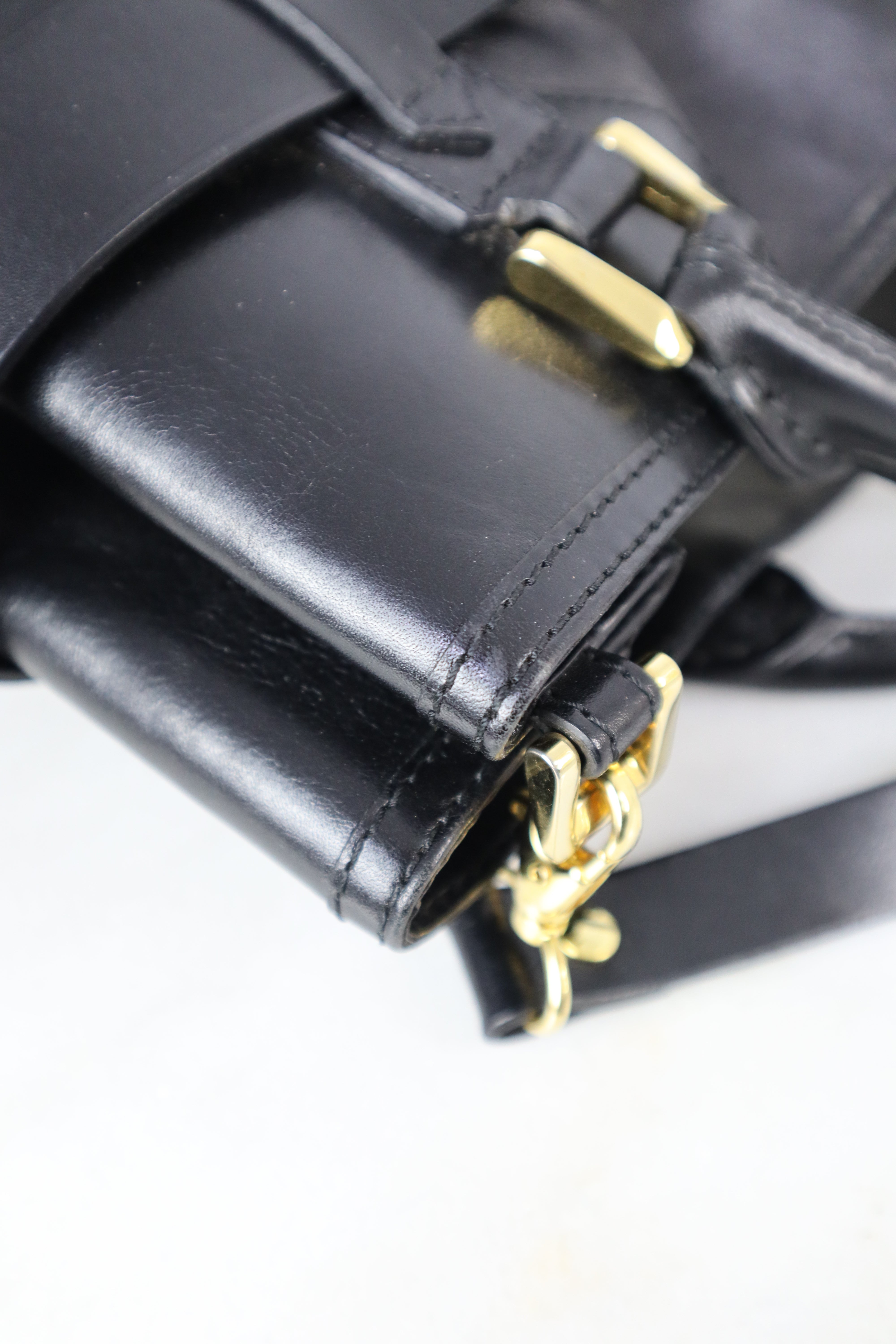Burberry Black Bridle Lynn Large Top Handle Bag