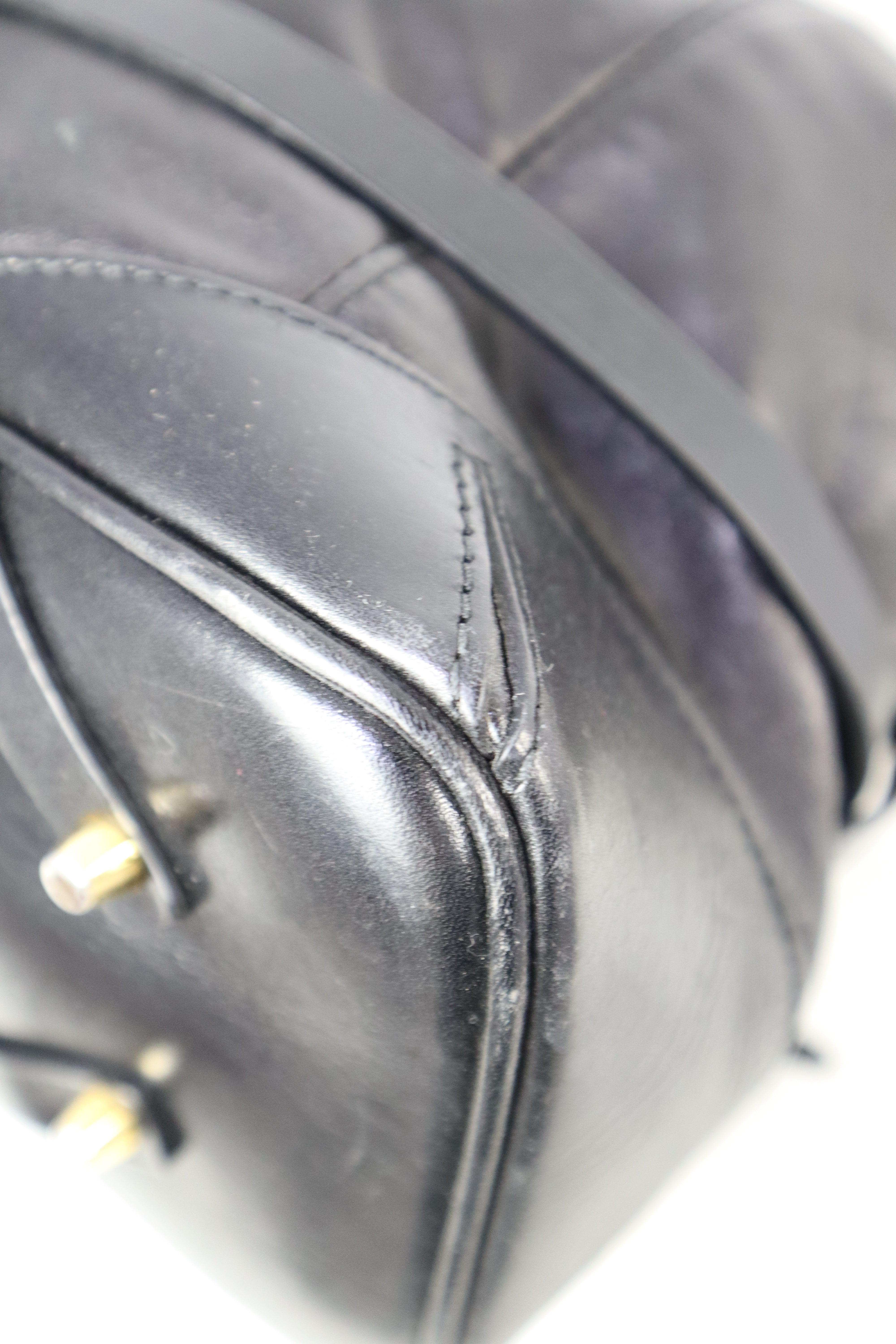 Burberry Black Bridle Lynn Large Top Handle Bag