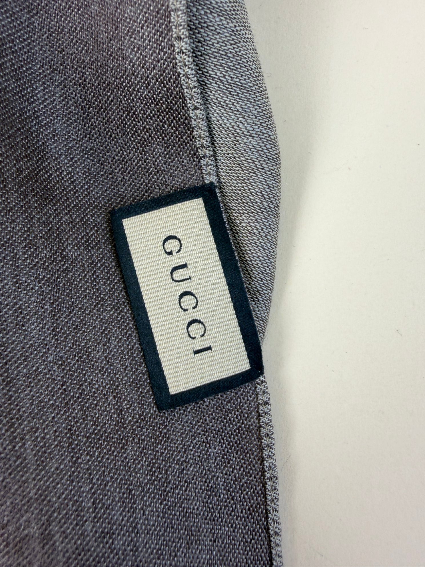 Gucci Dark Brown GG Monogram - Wool Scarf