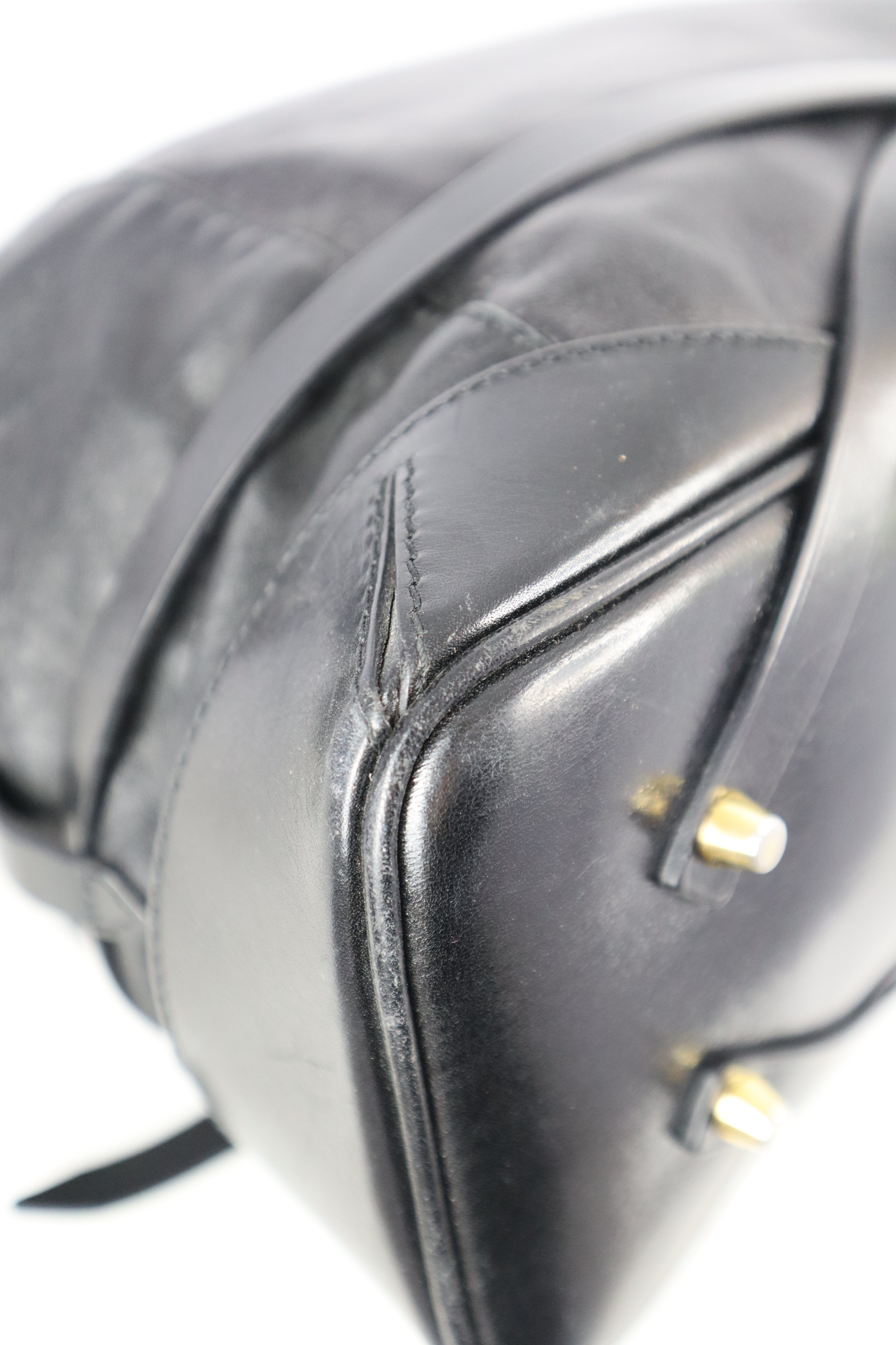 Burberry Black Bridle Lynn Large Top Handle Bag