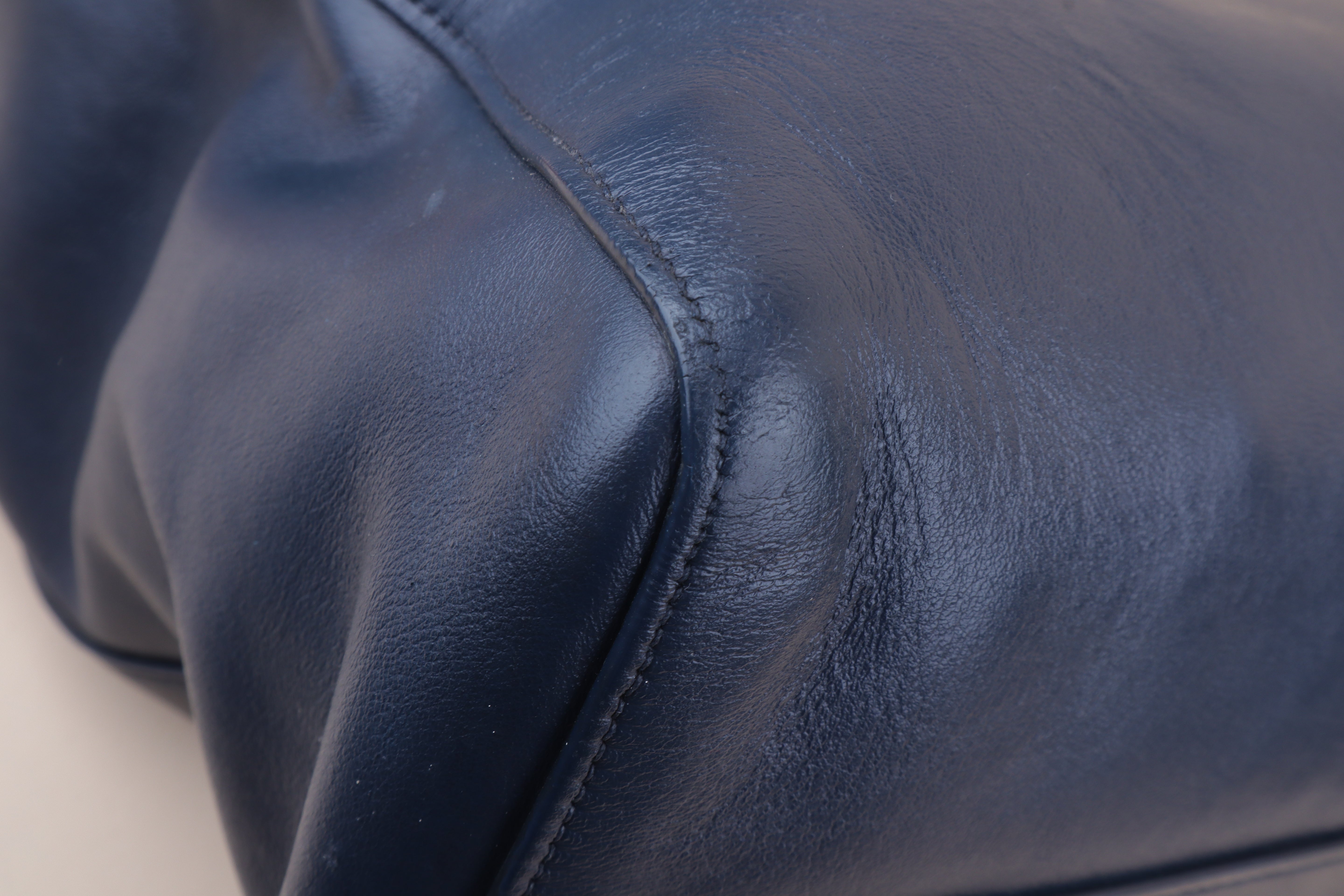 Prada Dark Blue Tote Bag