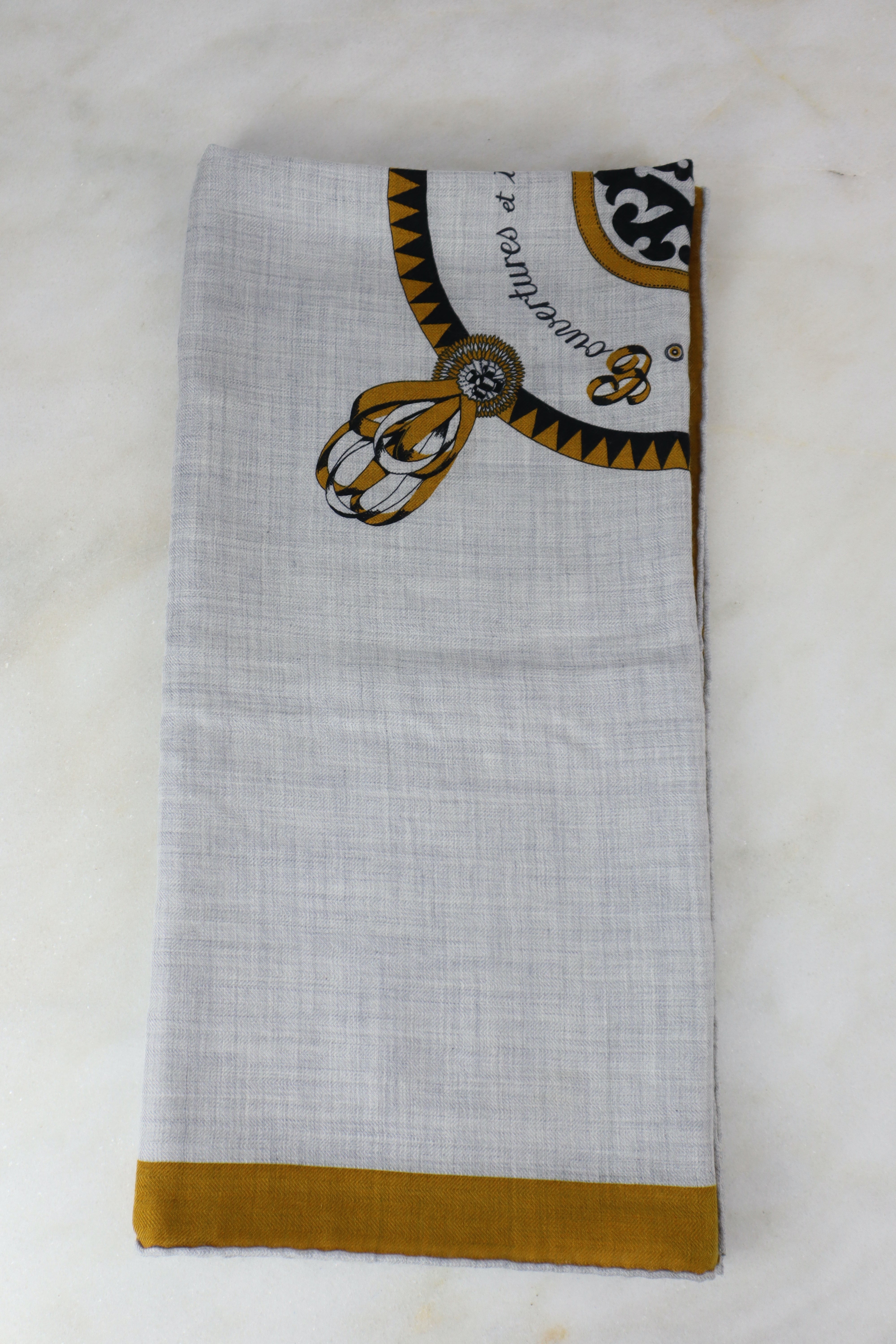 Hermes Multicolor Encadre Blason Scarf 90