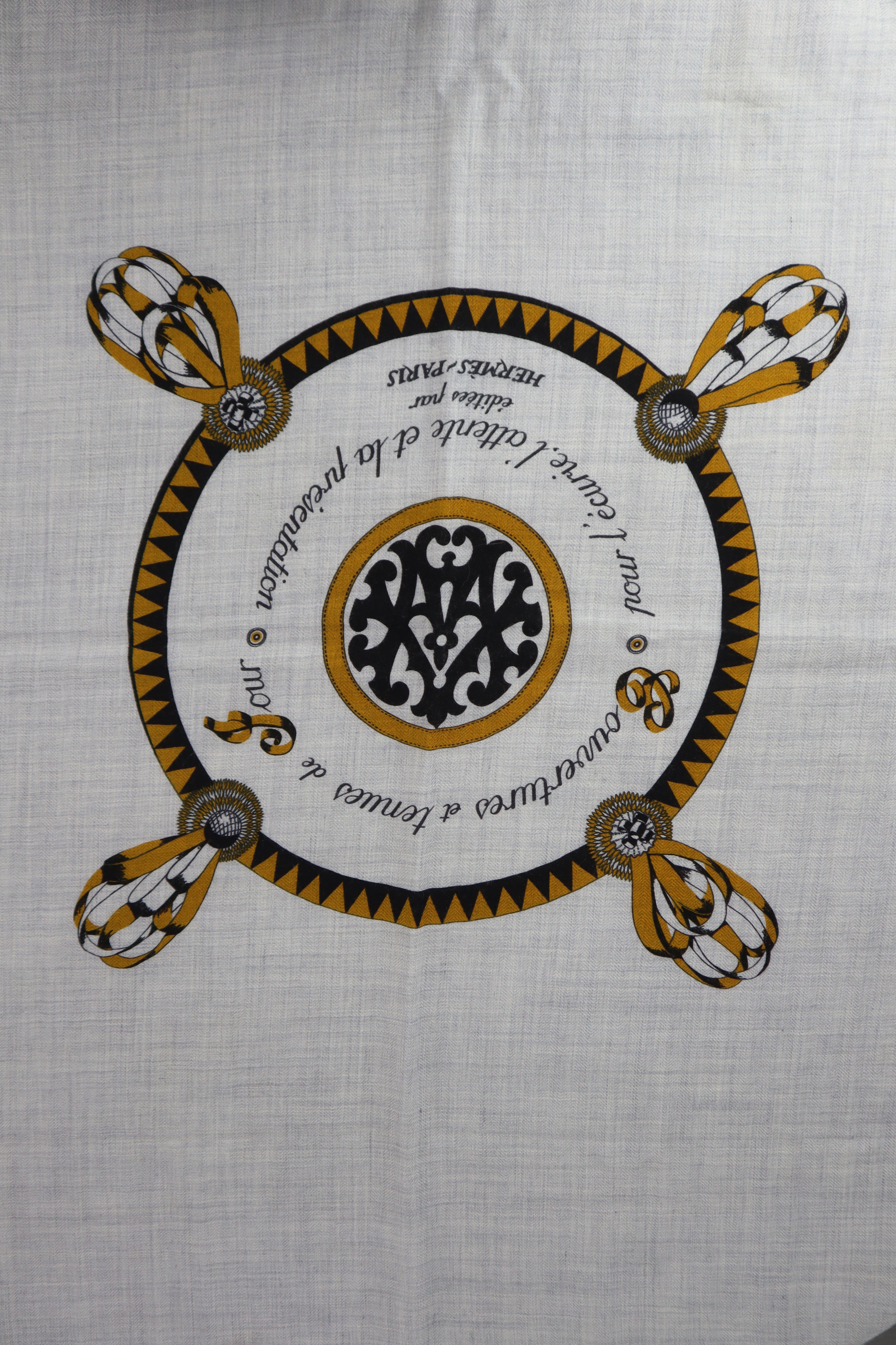Hermes Multicolor Encadre Blason Scarf 90