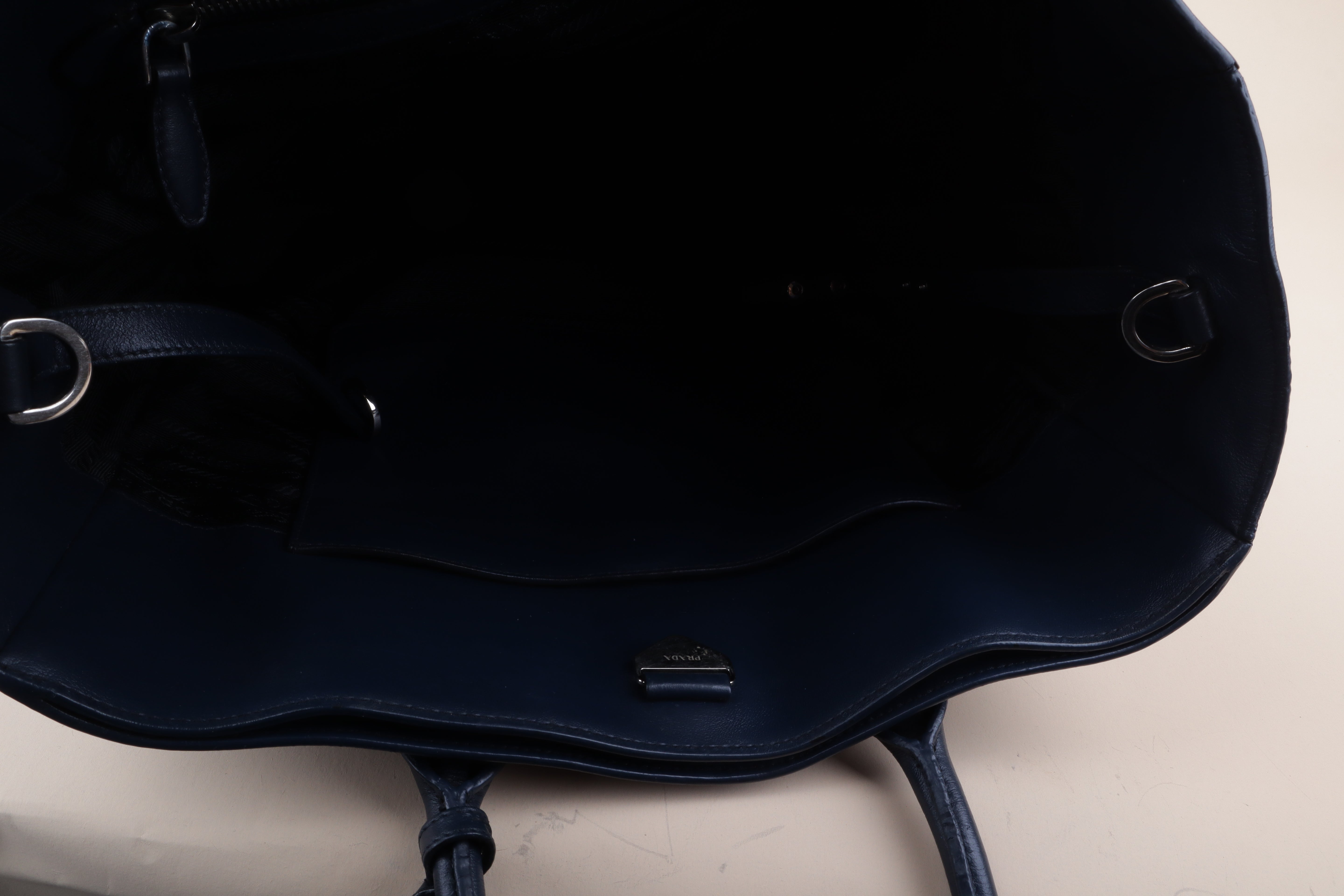 Prada Dark Blue Tote Bag
