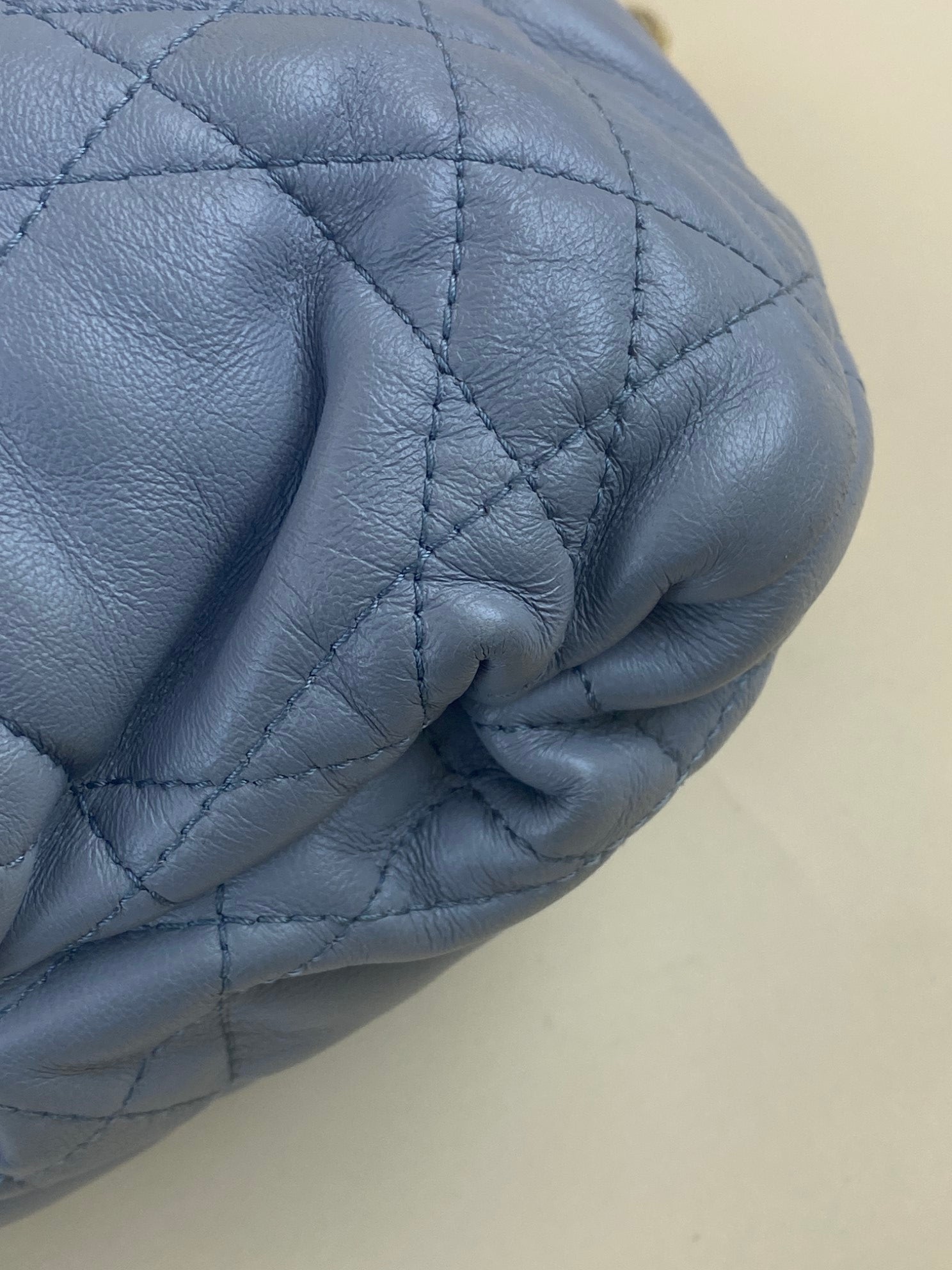 Christian Dior grey cannage Ammi medium bucket bag