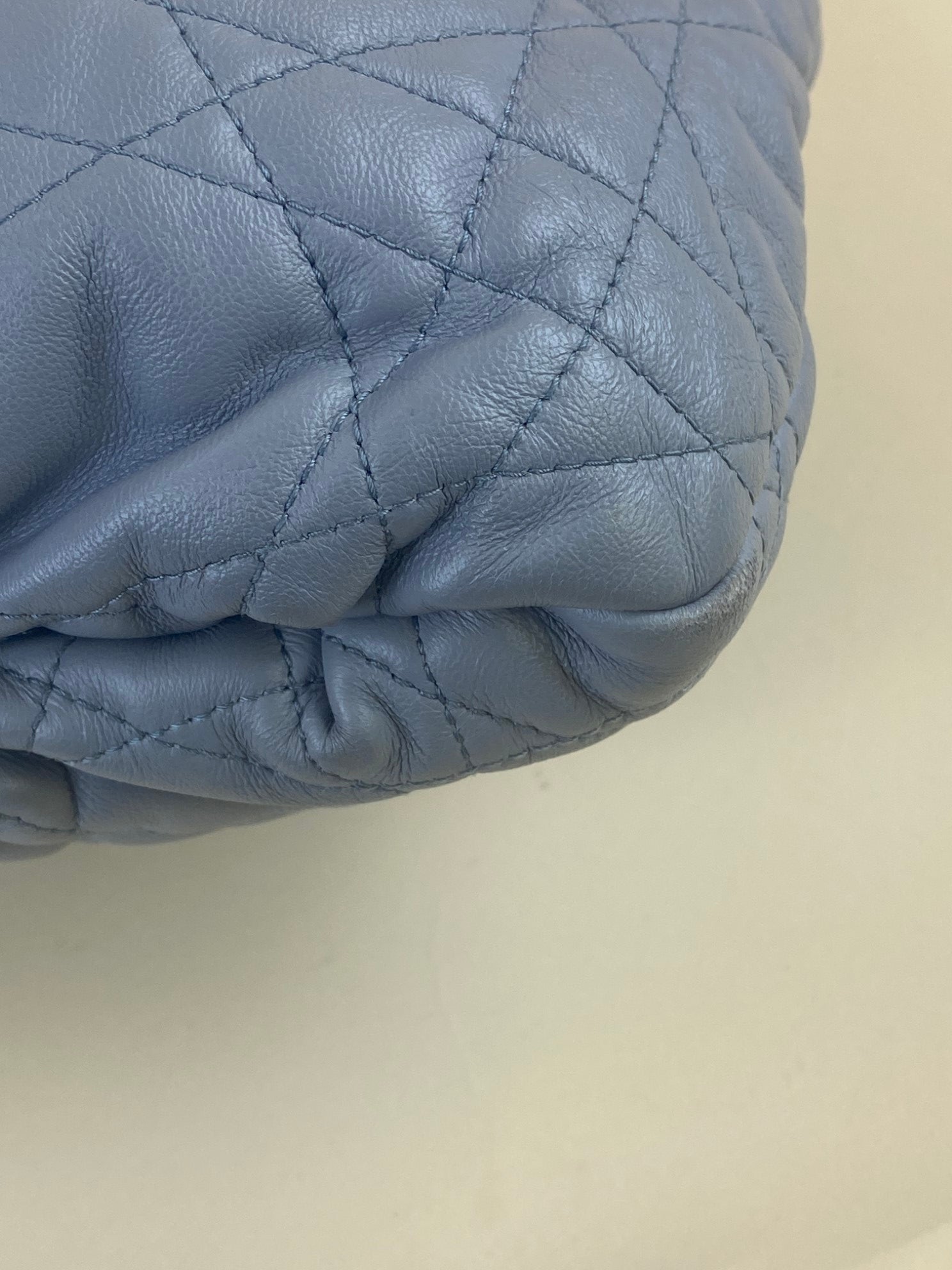 Christian Dior grey cannage Ammi medium bucket bag