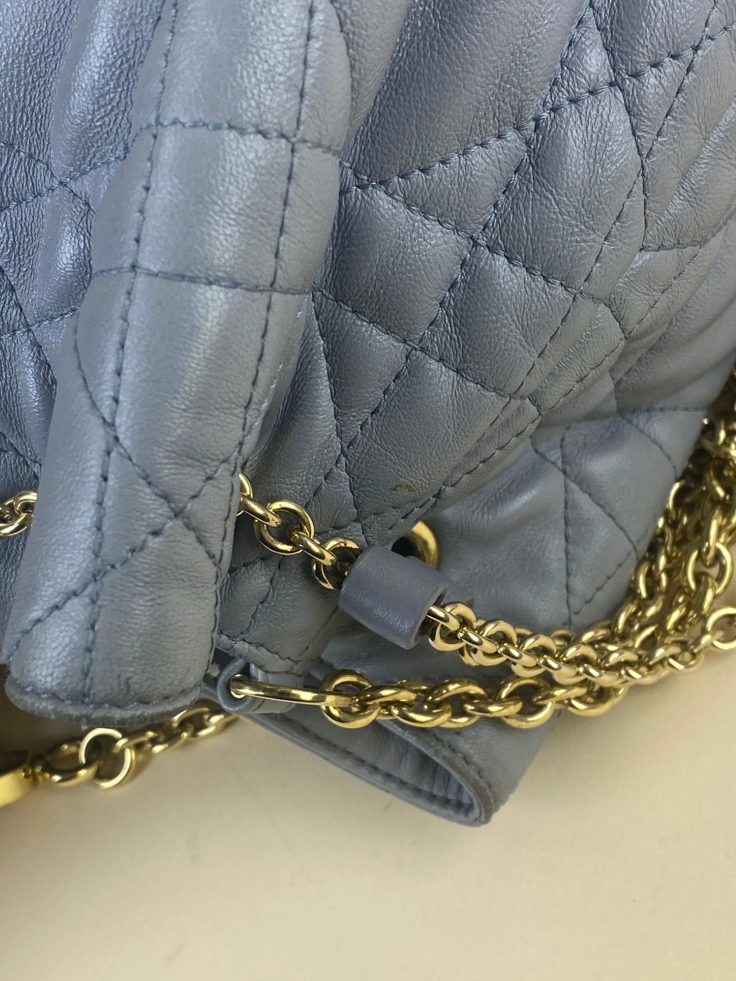 Christian Dior grey cannage Ammi medium bucket bag