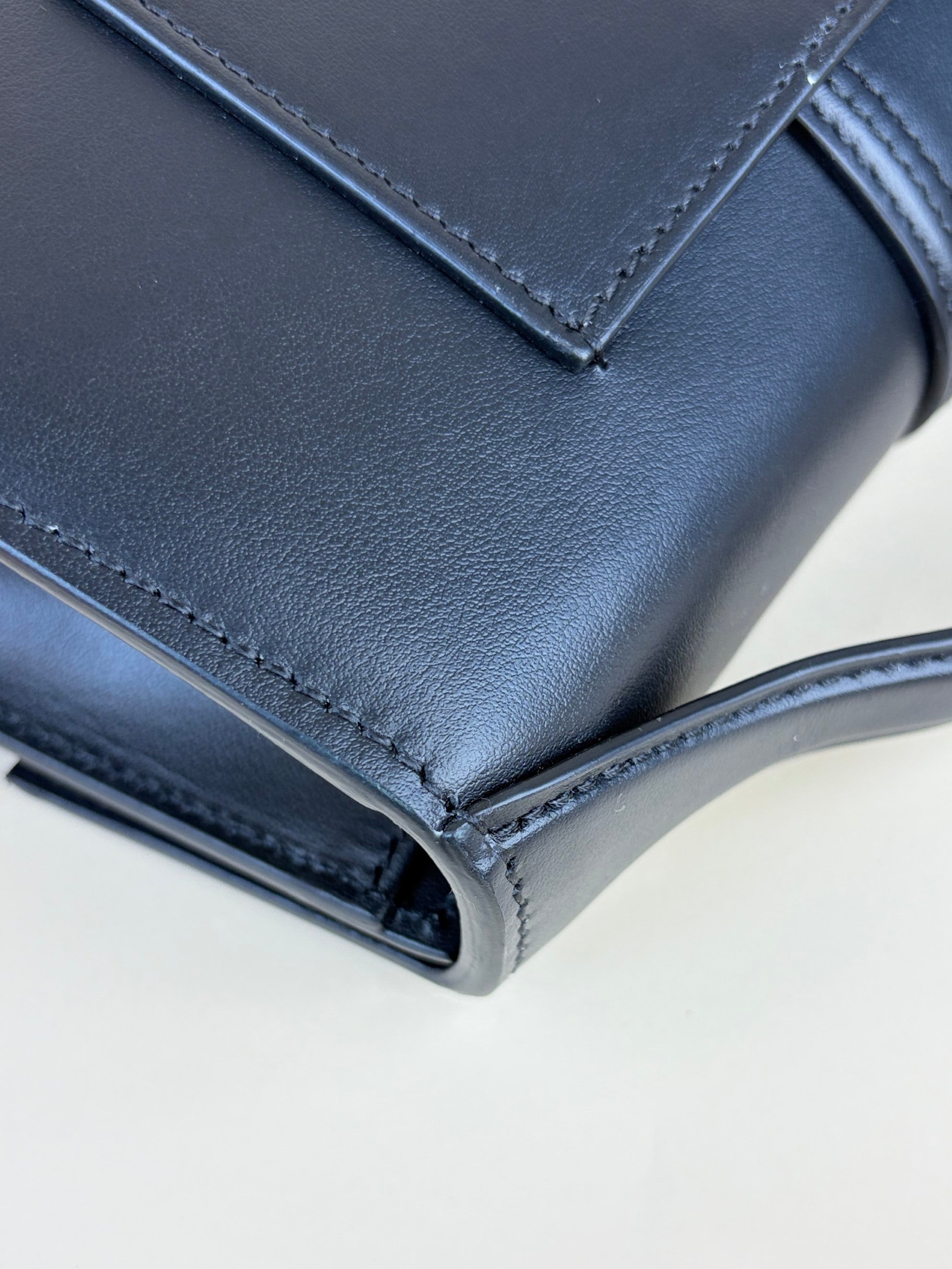 Jacquemus black leather the large bambino top handle