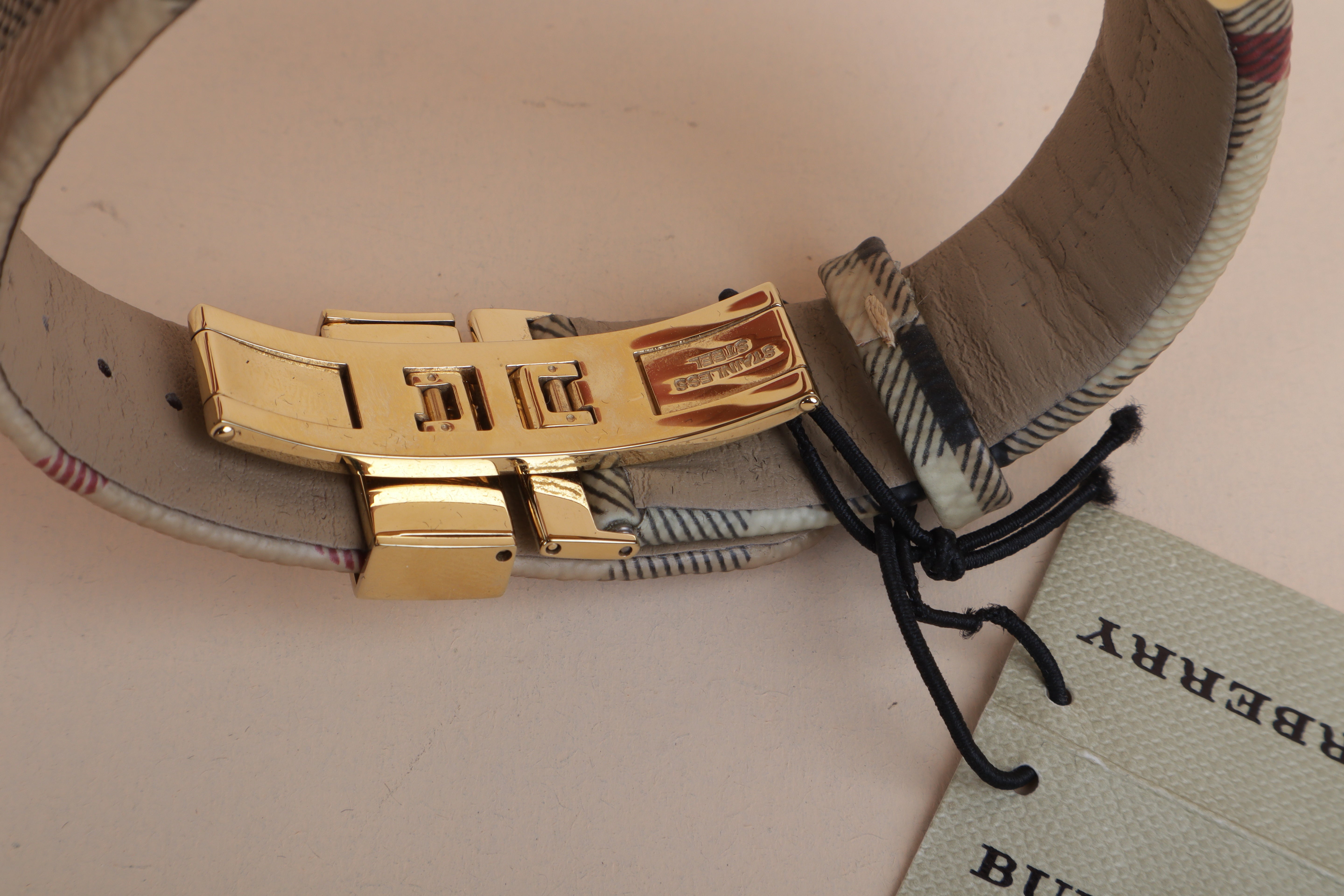 Burberry Gold City Square Pioneer House Check Watch