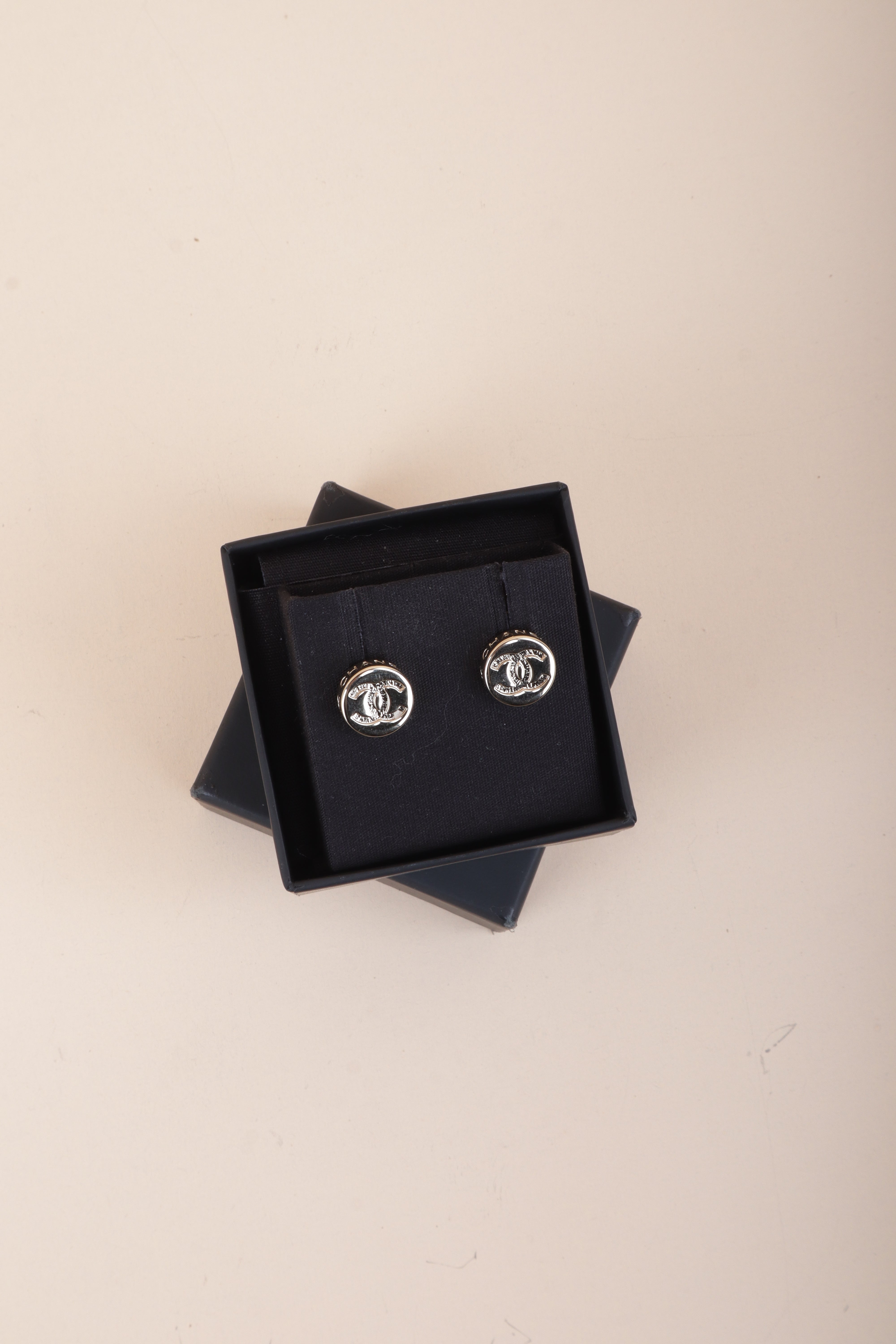 Chanel Gold CC Logo Earrings