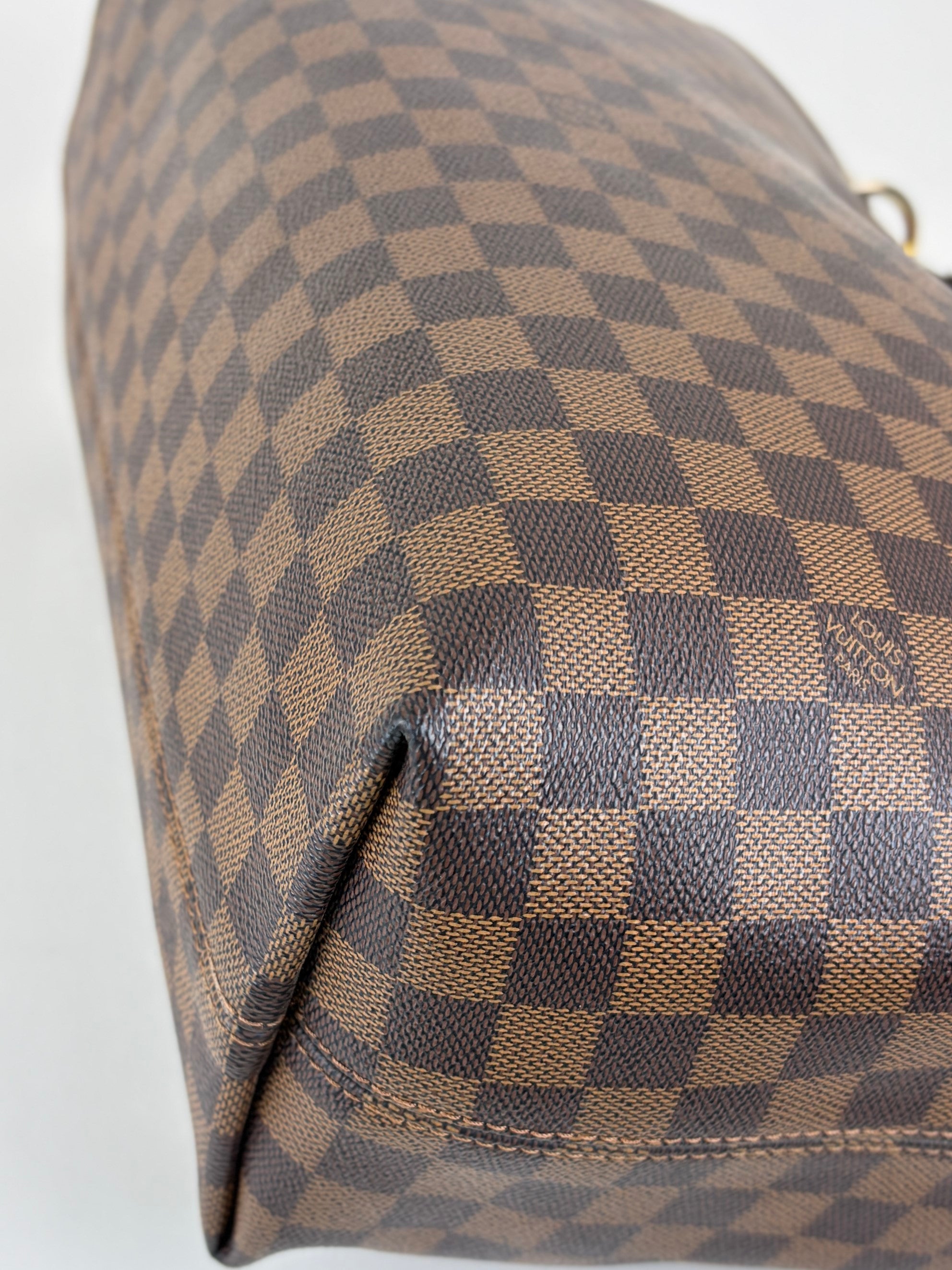 Louis Vuitton Damier Ebene canvas graceful mm hobo bag