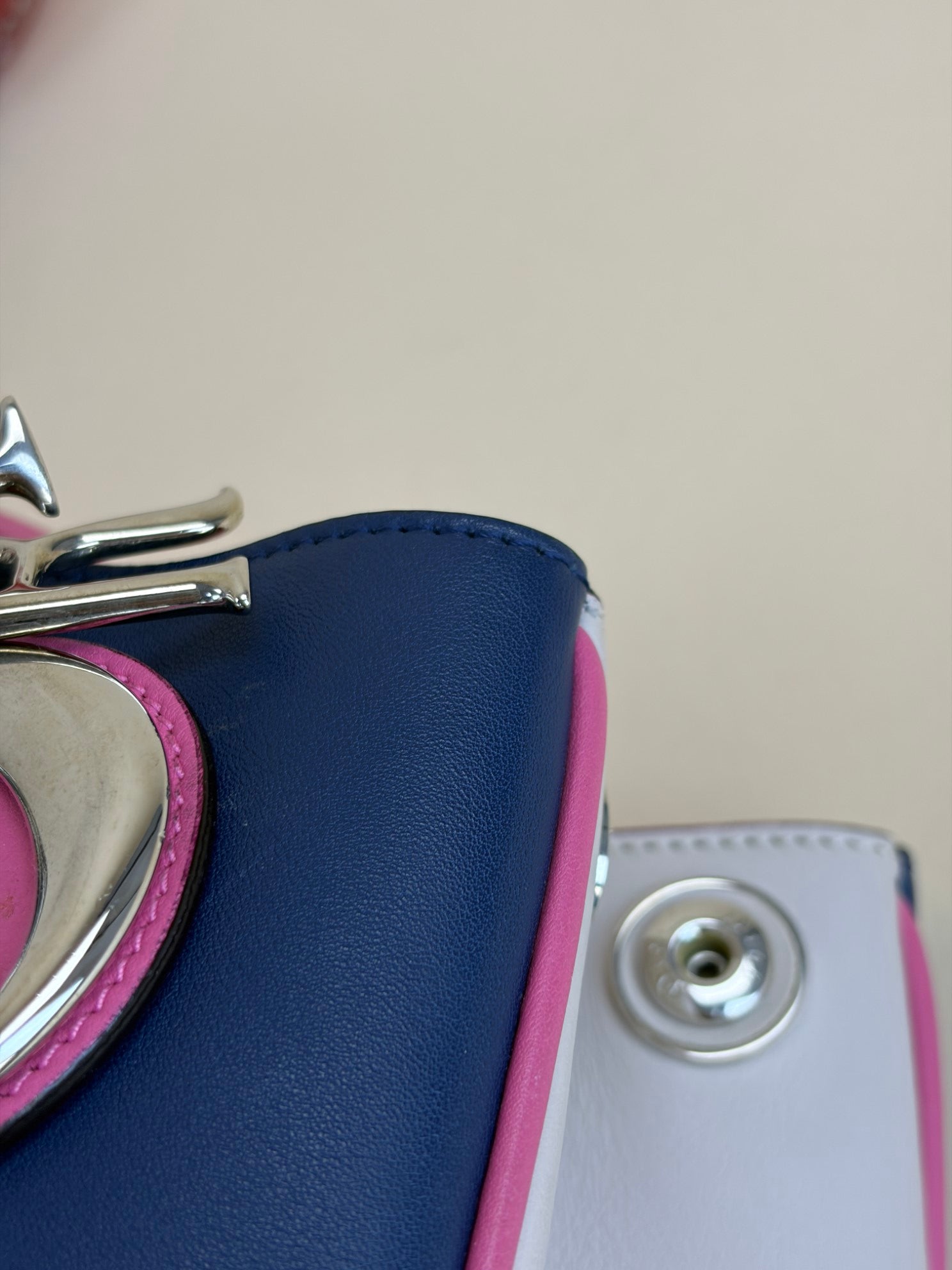 Christian Dior Tricolor Diorissimo Medium Tote Bag