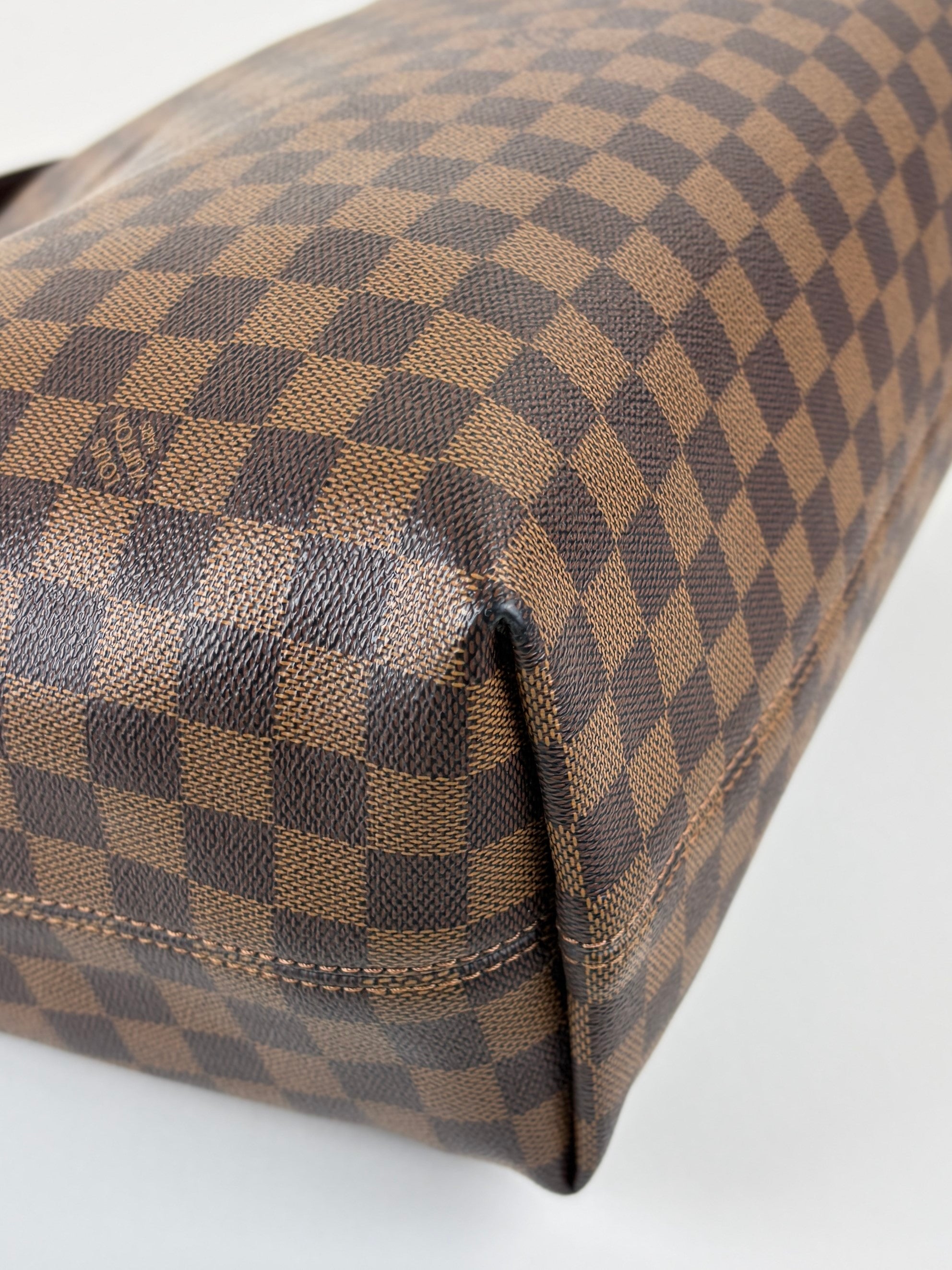 Louis Vuitton Damier Ebene canvas graceful mm hobo bag