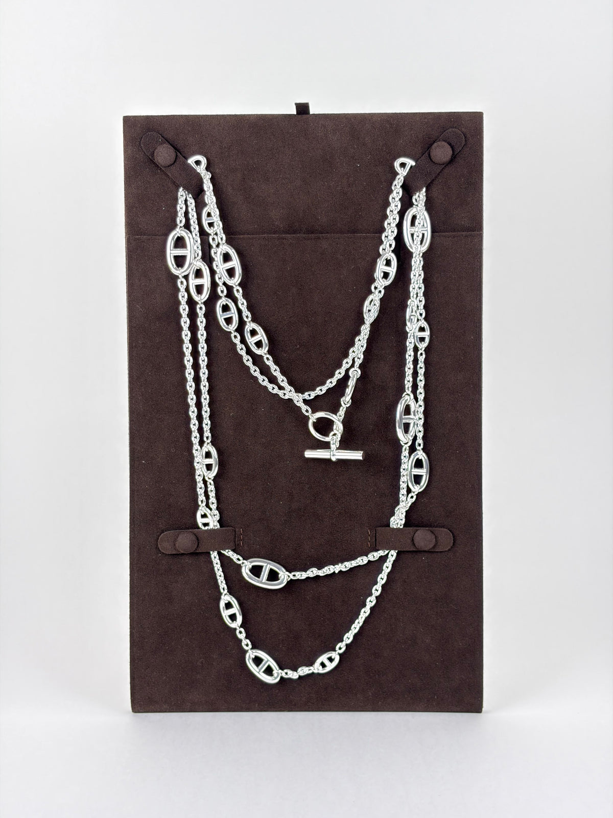 Hermes Silver Farandole strling Long Necklace 160cm