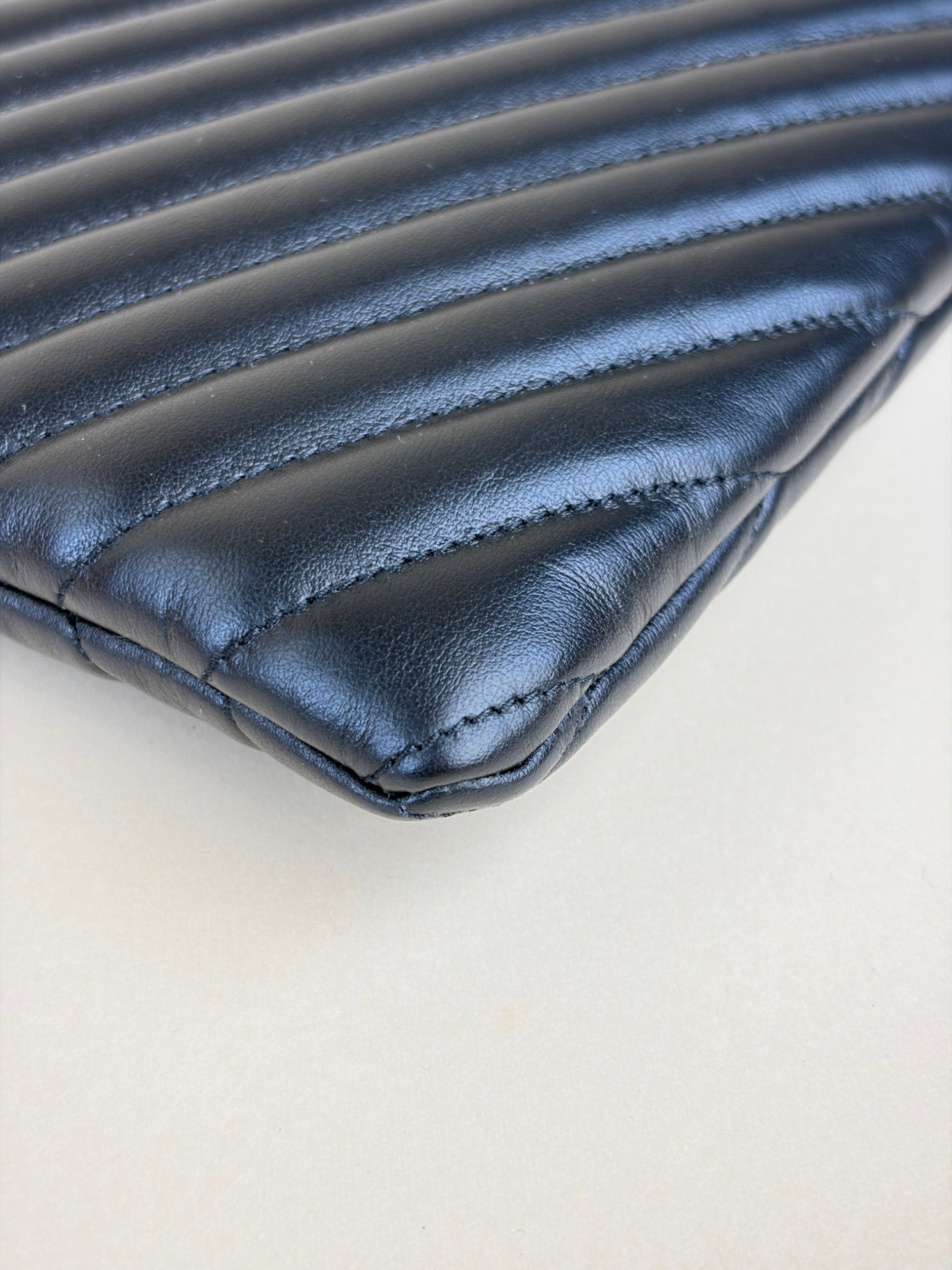 ysl black Cassandra matelassé tablet pouch
