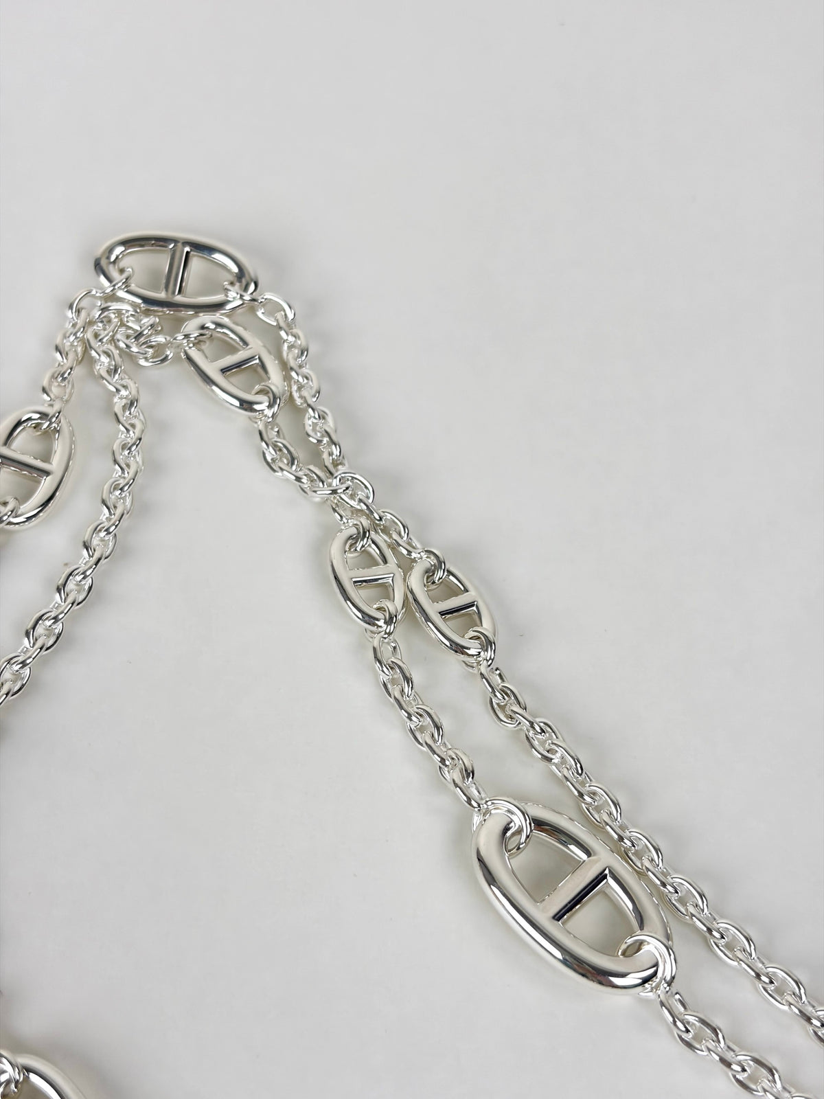 Hermes Silver Farandole strling Long Necklace 160cm