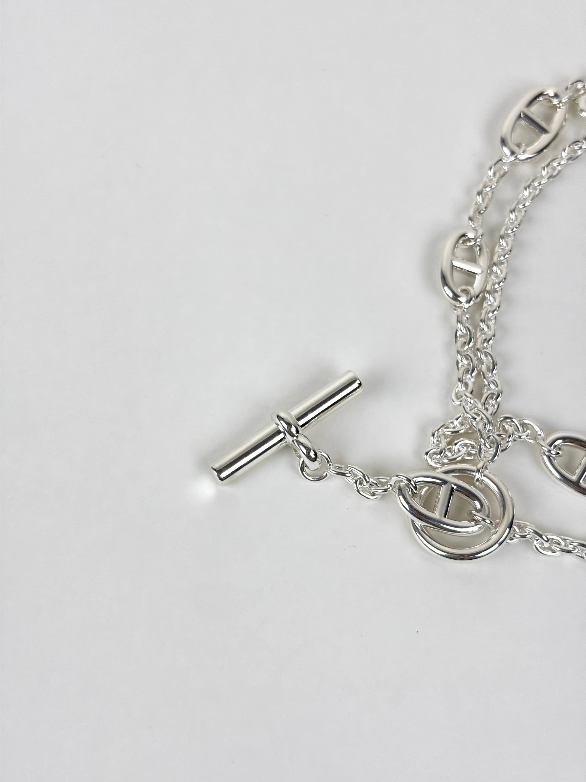 Hermes Silver Farandole strling Long Necklace 160cm