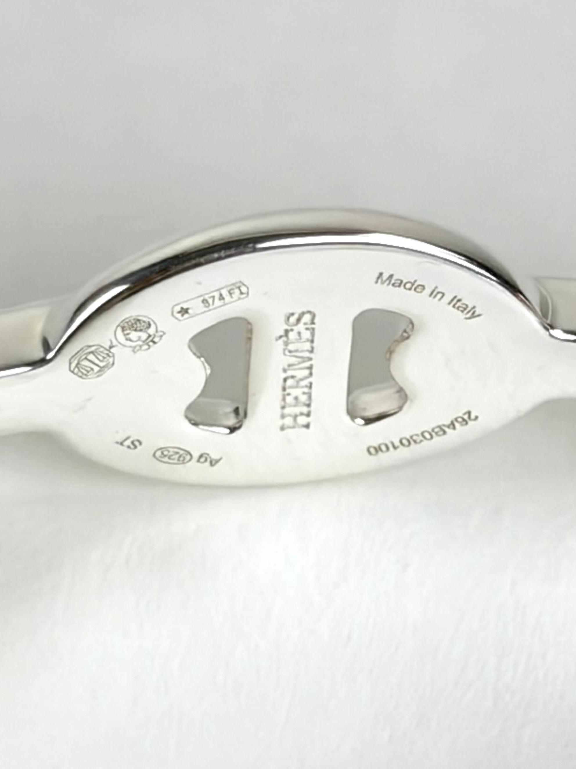 Hermes chaine d ancre e chainee cuff silver Bracelet