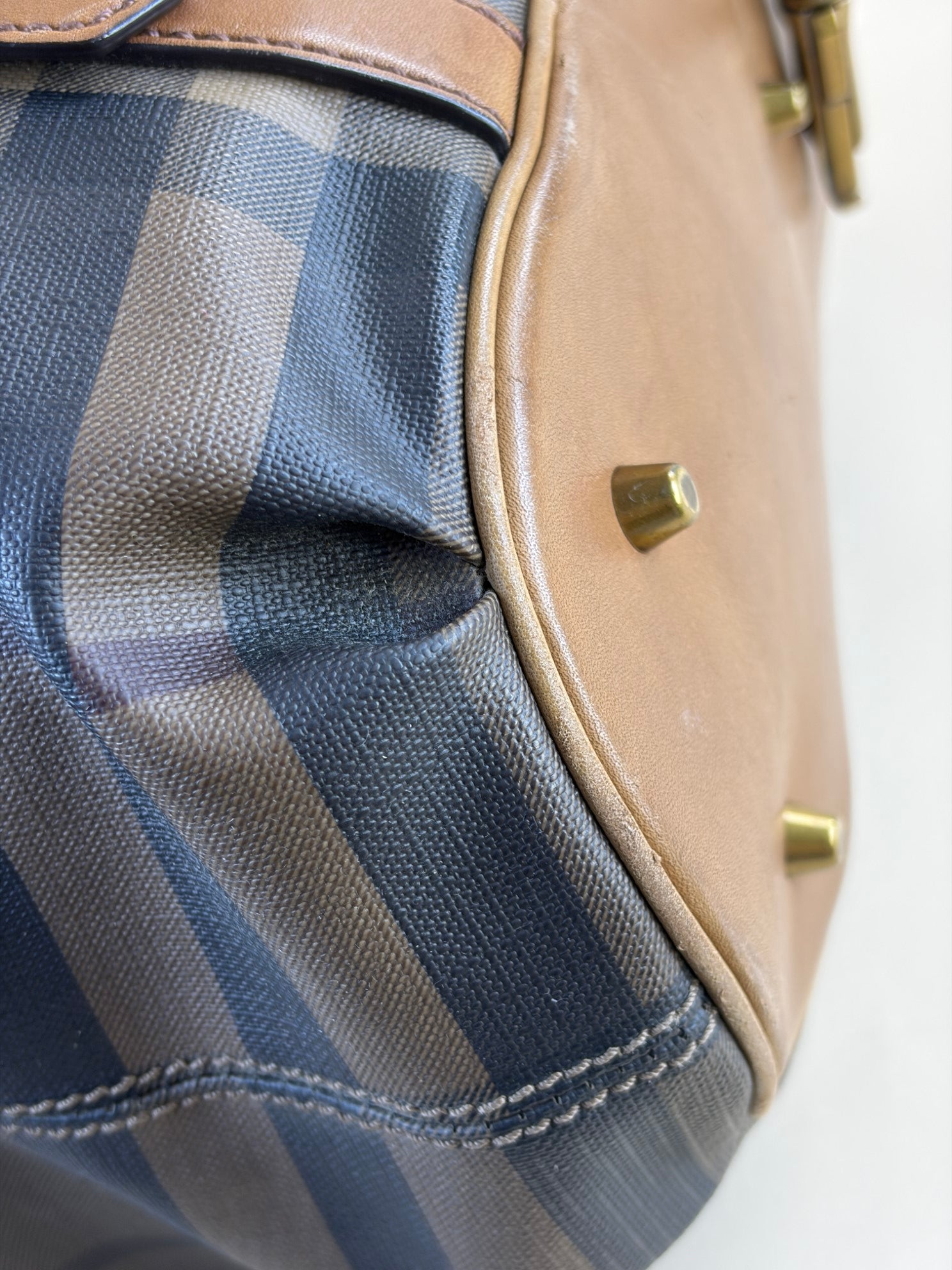 Burberry Brown Smoked Check Tote Northfield Bag with Strap