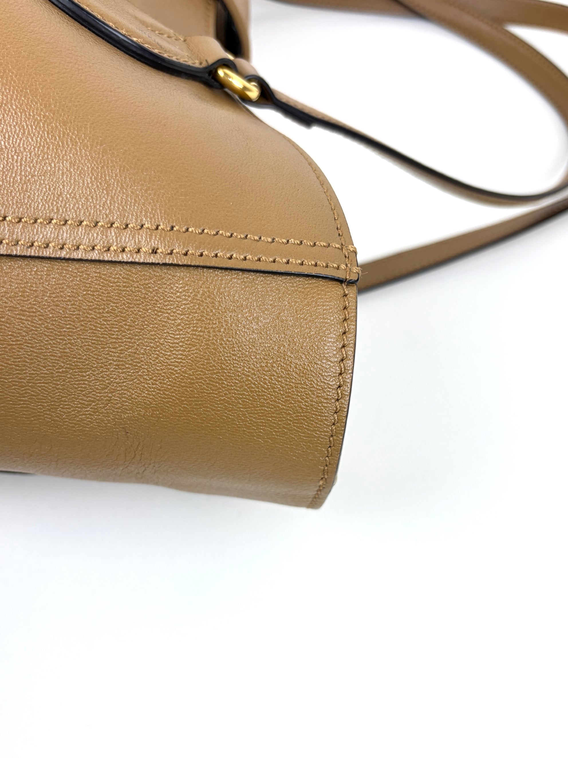 Gucci brown new Sakai calfskin lux web medium dahlia tote bag