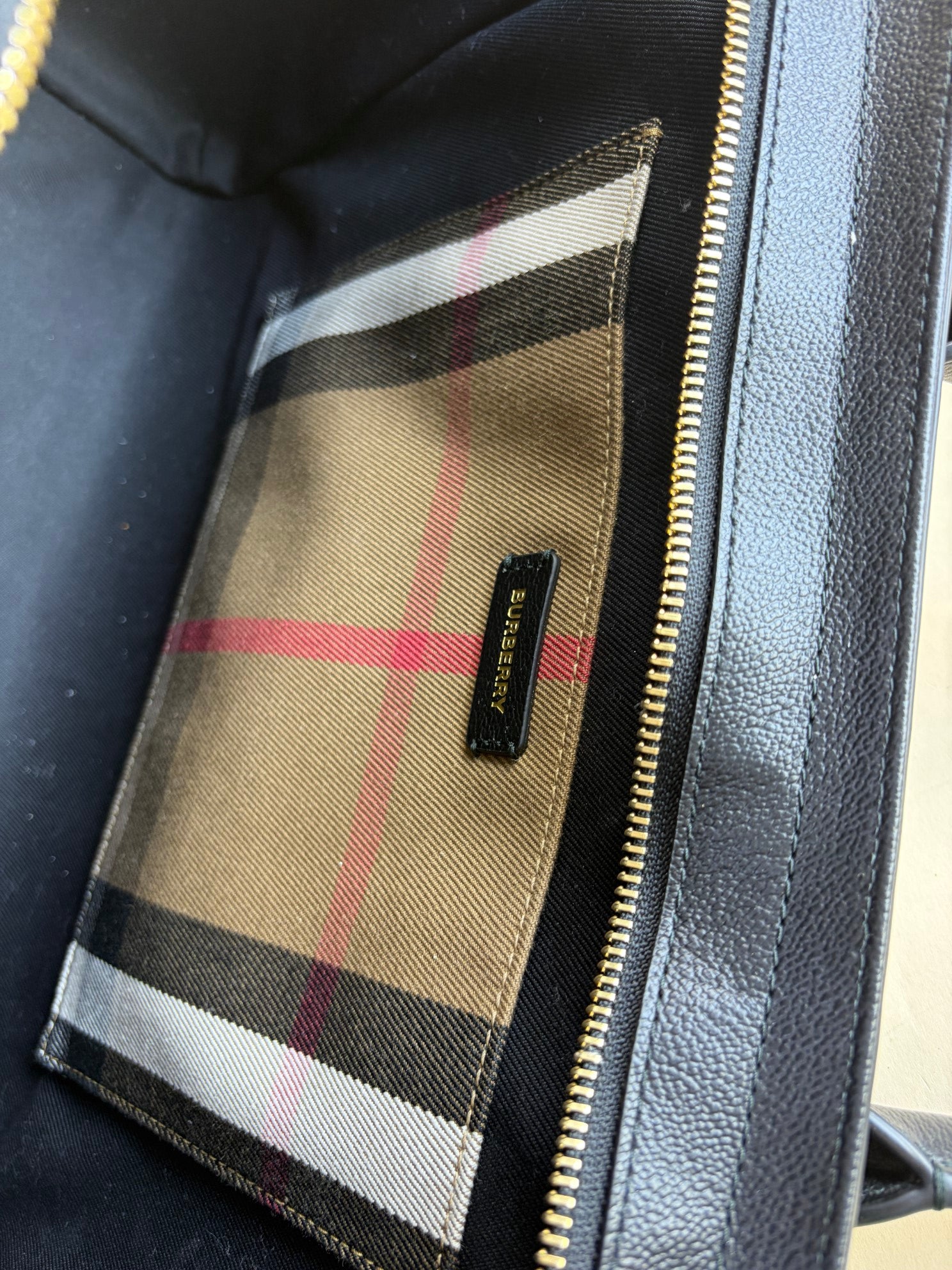 Burberry Black Mega Check Medium Banwell Top Handle with Strap