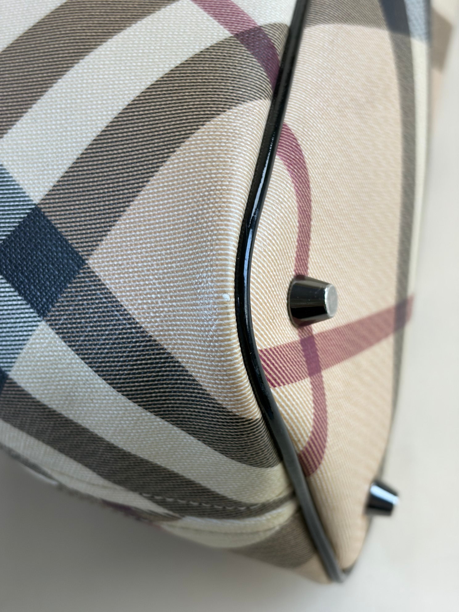 Burberry Bicolor Nova Check Tote Bag