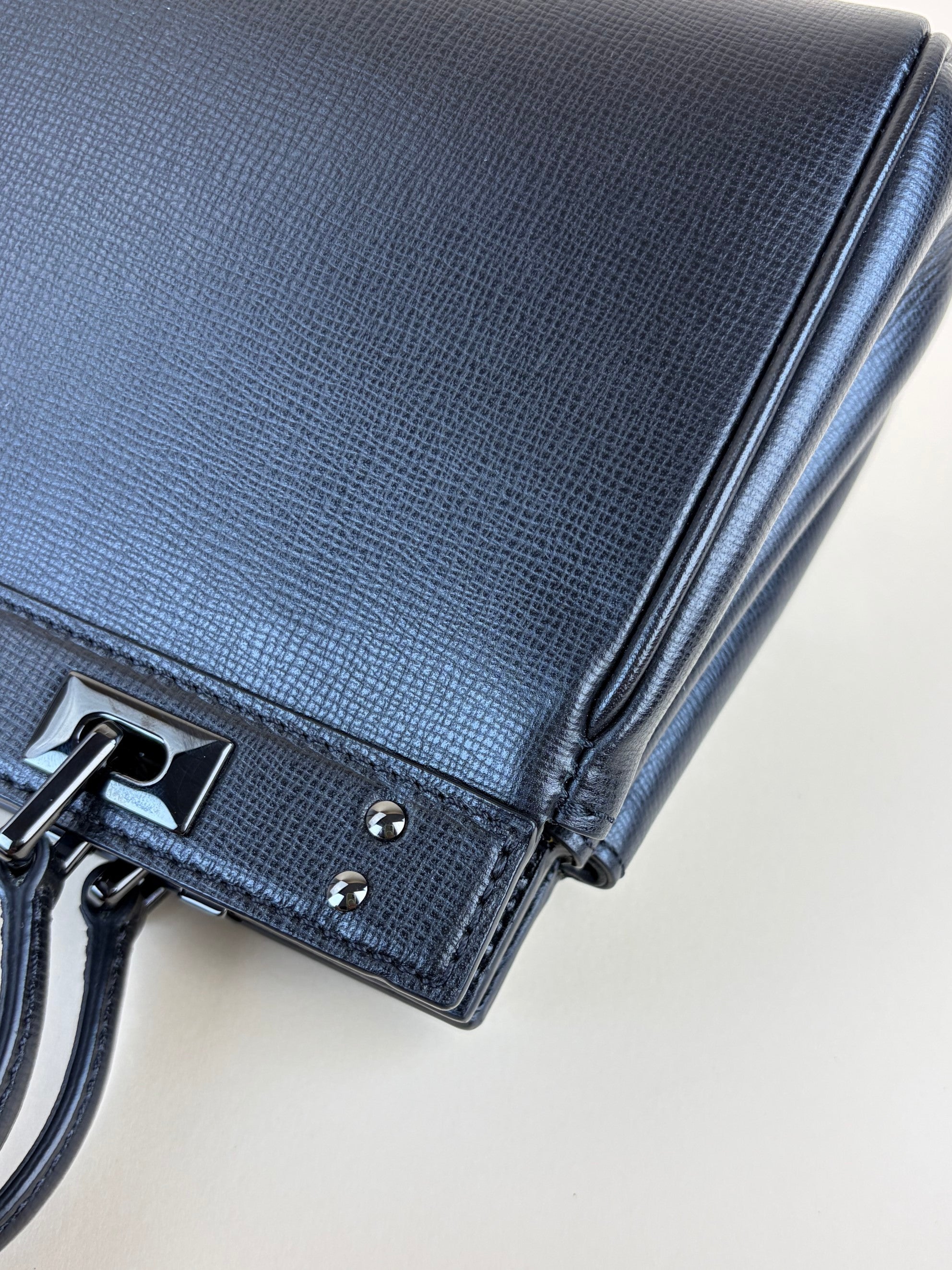 Valentino black grainy calfskin mini rockstud alcove