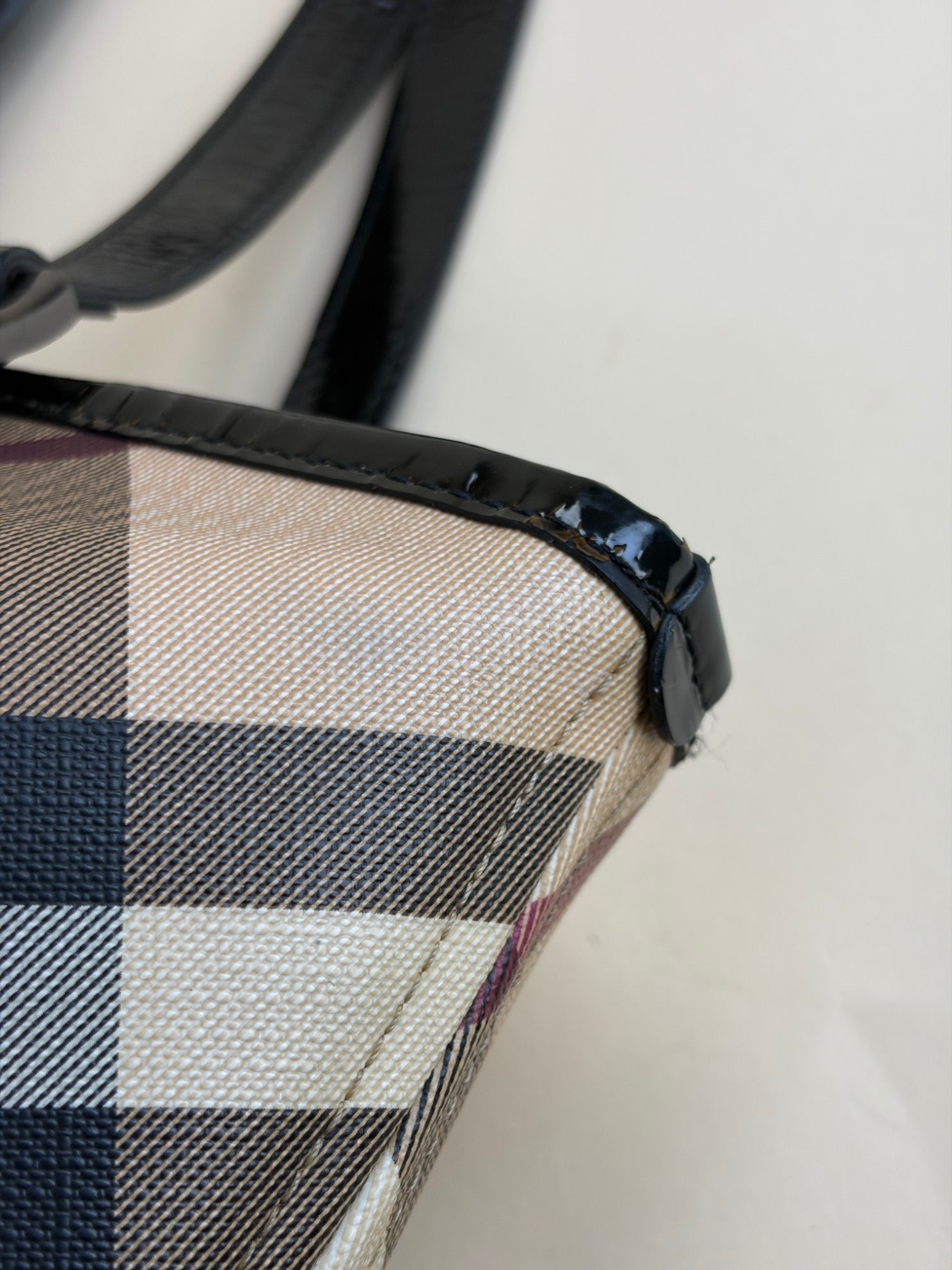 Burberry Bicolor Nova Check Tote Bag