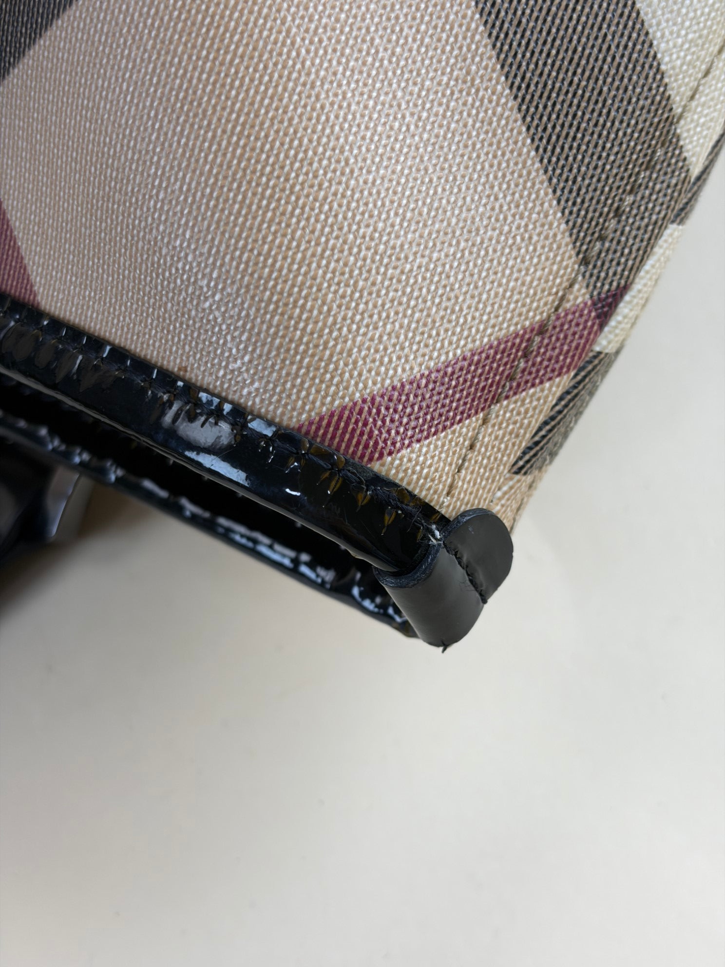 Burberry Bicolor Nova Check Tote Bag