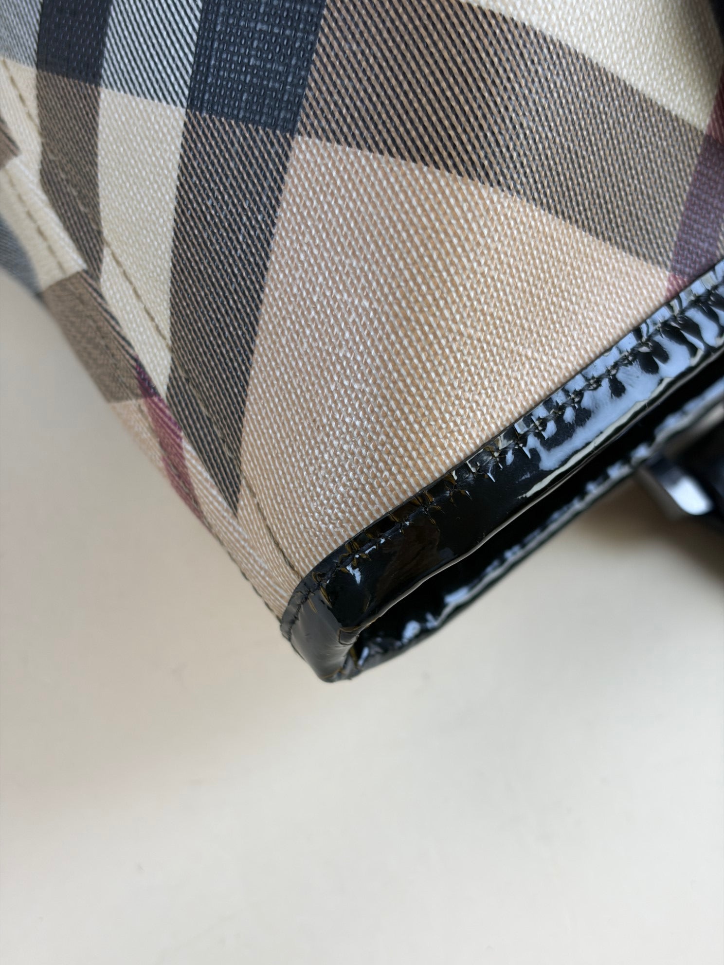 Burberry Bicolor Nova Check Tote Bag