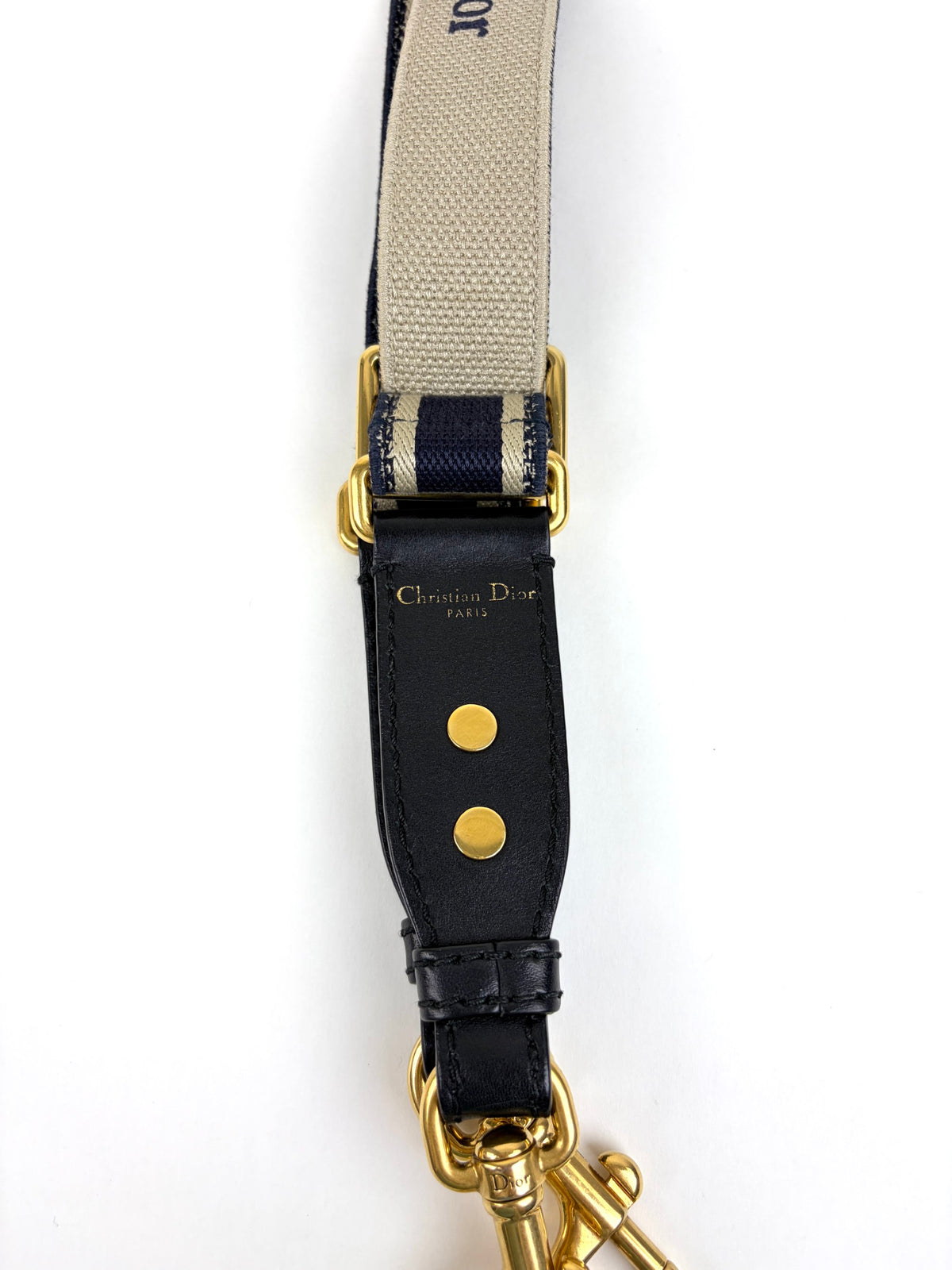 Christian Dior navy blue Embroidery adjustable Shoulder Strap