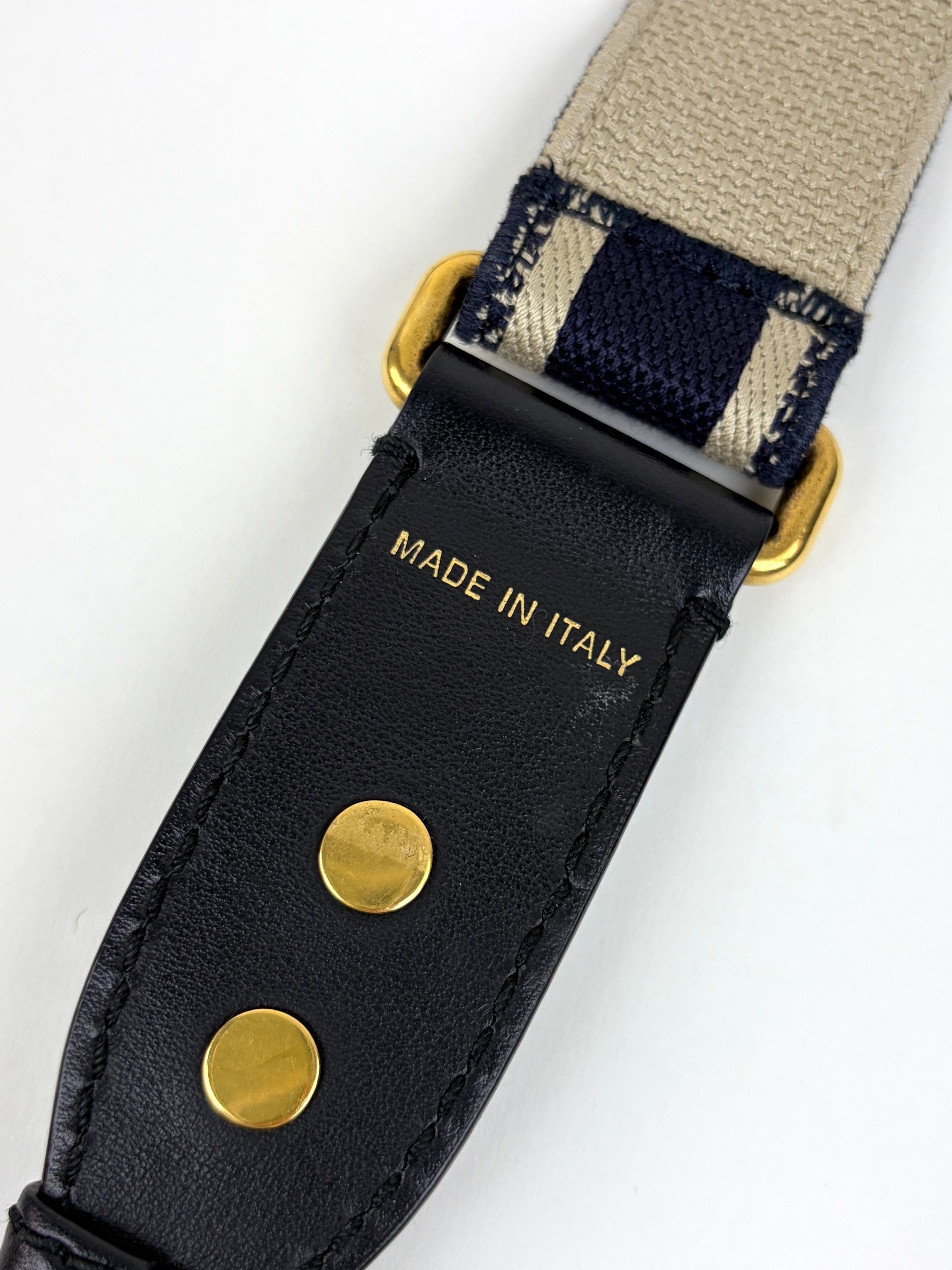 Christian Dior navy blue Embroidery adjustable Shoulder Strap